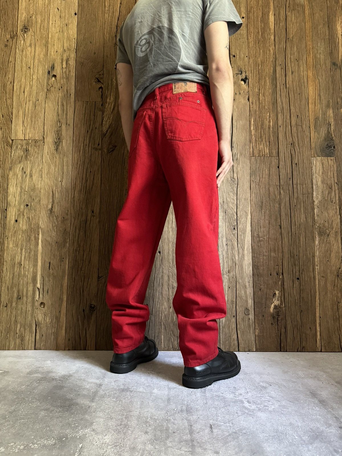 Diesel × Vintage Vintage Y2K Diesel High Waist Opium Red Jeans Pants Size US 33 - 2 Thumbnail