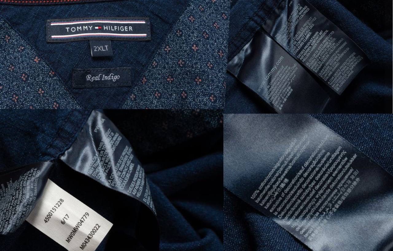 Tommy Hilfiger 🔵TOMMY HILFIGER Real Indigo Flower Print Button Down Shirt Size US XXL / EU 58 / 5 - 4 Thumbnail