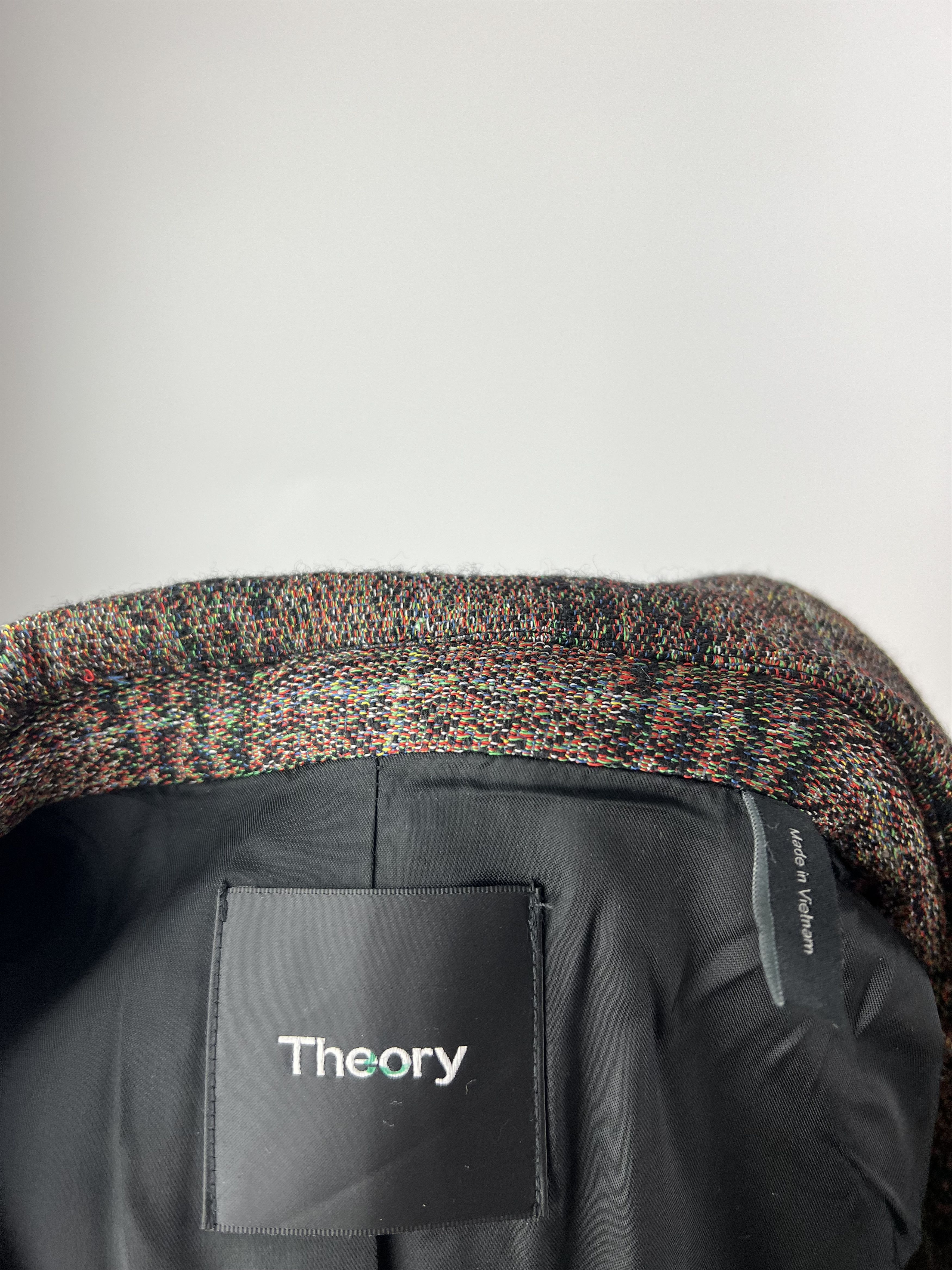 Theory Theory Women's Multicolor Checked Wool Coat Size M / US 6-8 / IT 42-44 - 8 Thumbnail