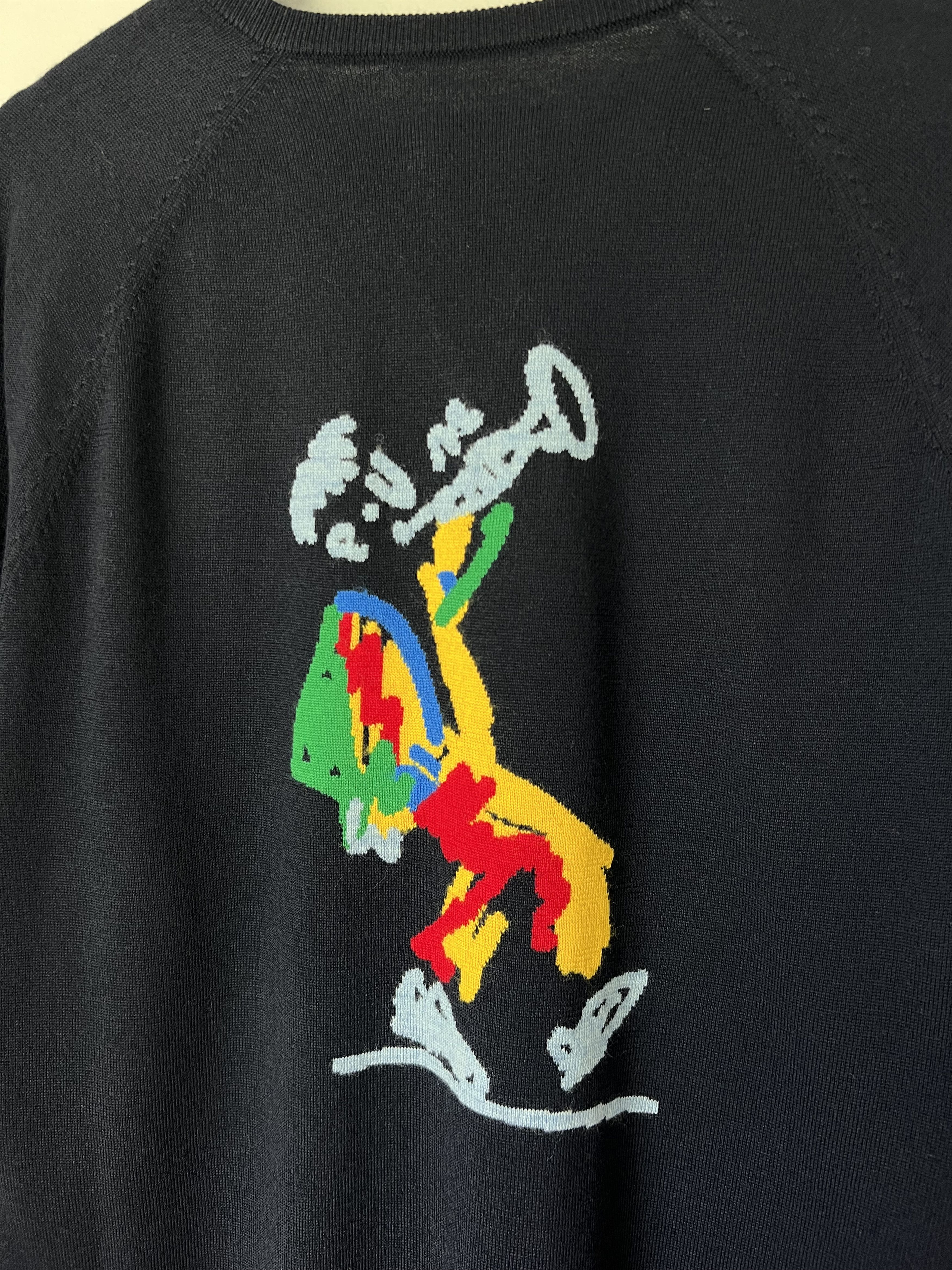 Aime Leon Dore × Drake's Aime Leon Dore Drake's Intarsia V-Neck Sweater in Navy Size US M / EU 48-50 / 2 - 3 Thumbnail