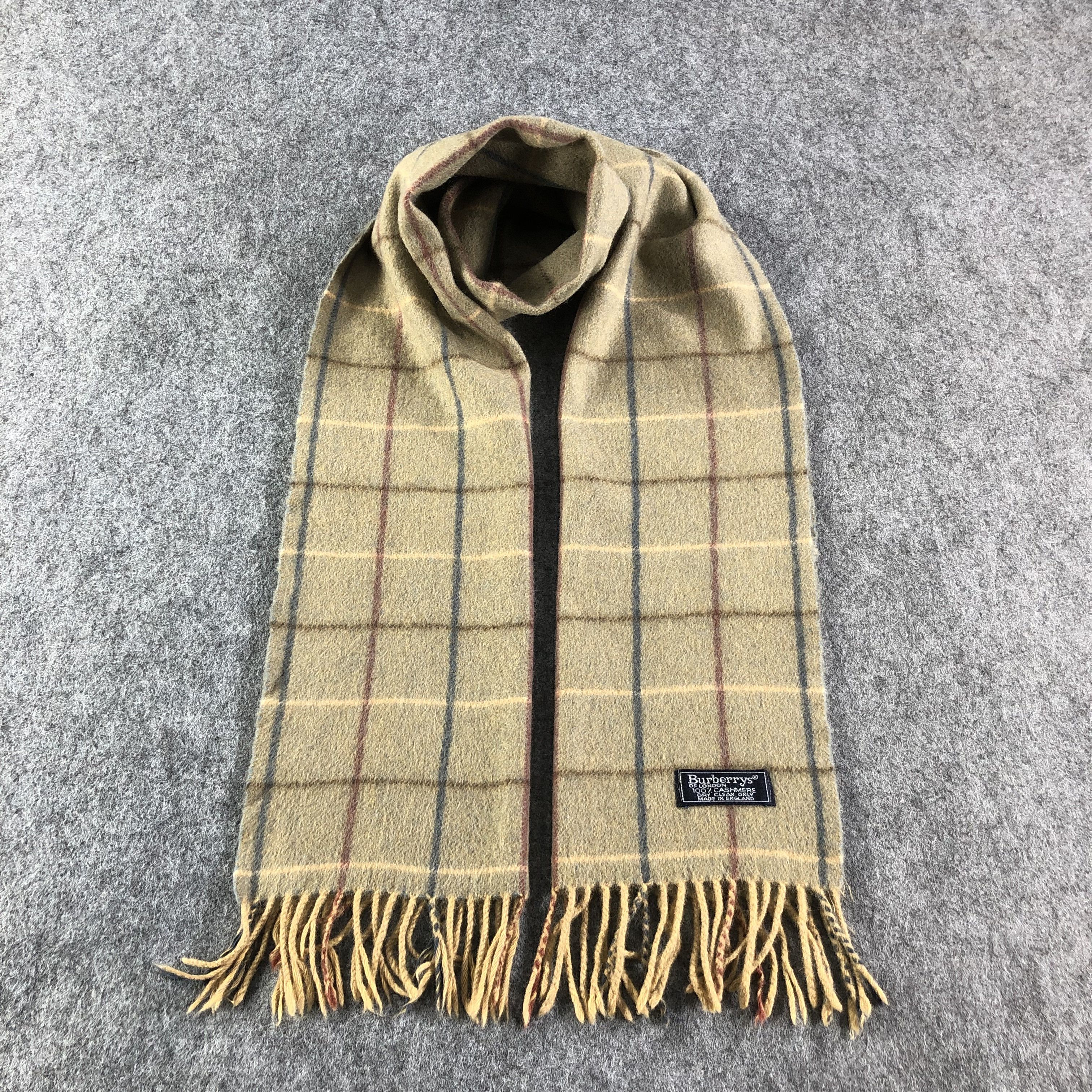 Burberry Burberrys Cashmere Scarf Muffler V1615 Size ONE SIZE - 1 Thumbnail