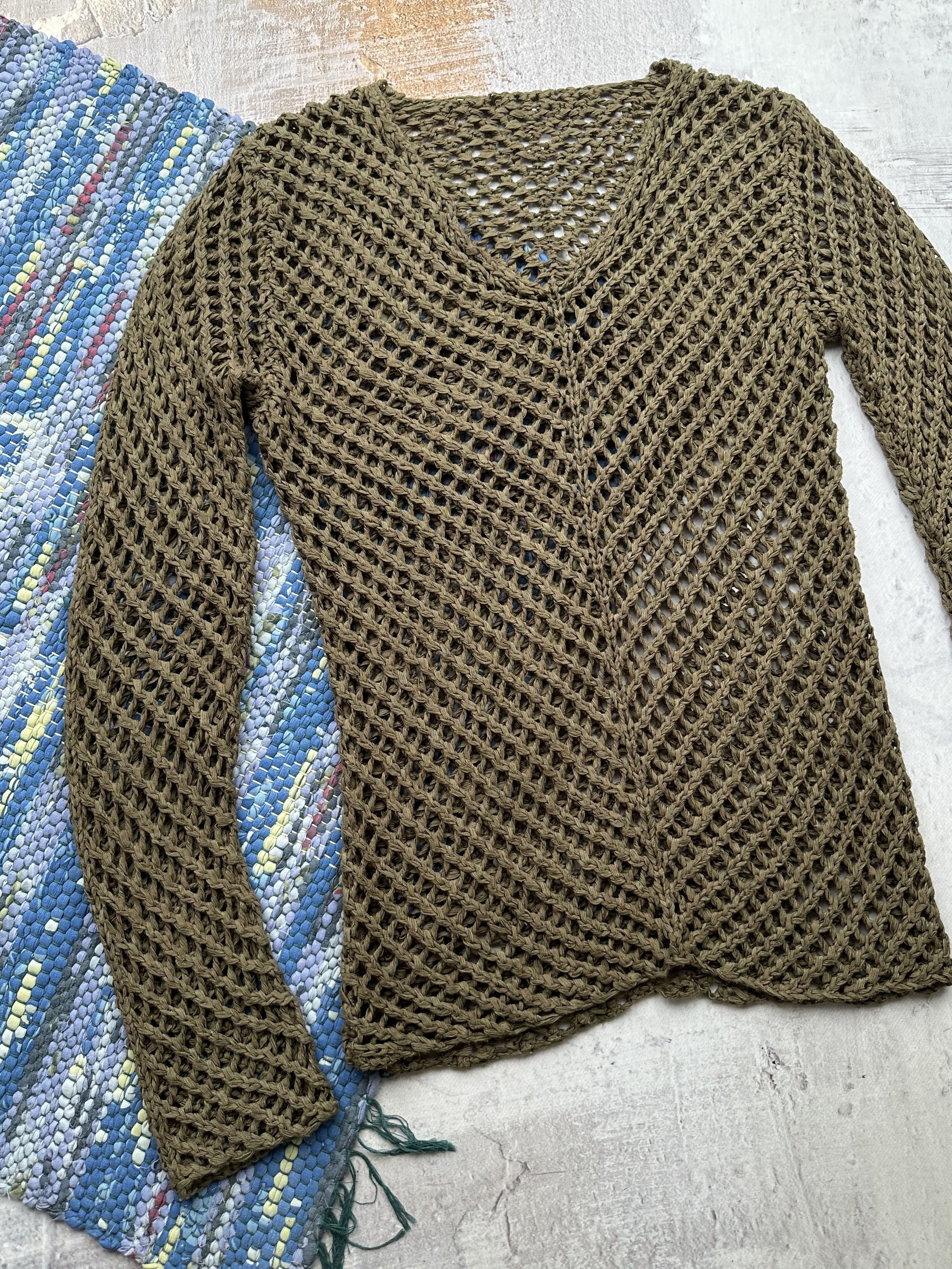 Japanese Brand Vintage Mesh Sweater A363D15(444) Size M / US 6-8 / IT 42-44 - 2 Thumbnail