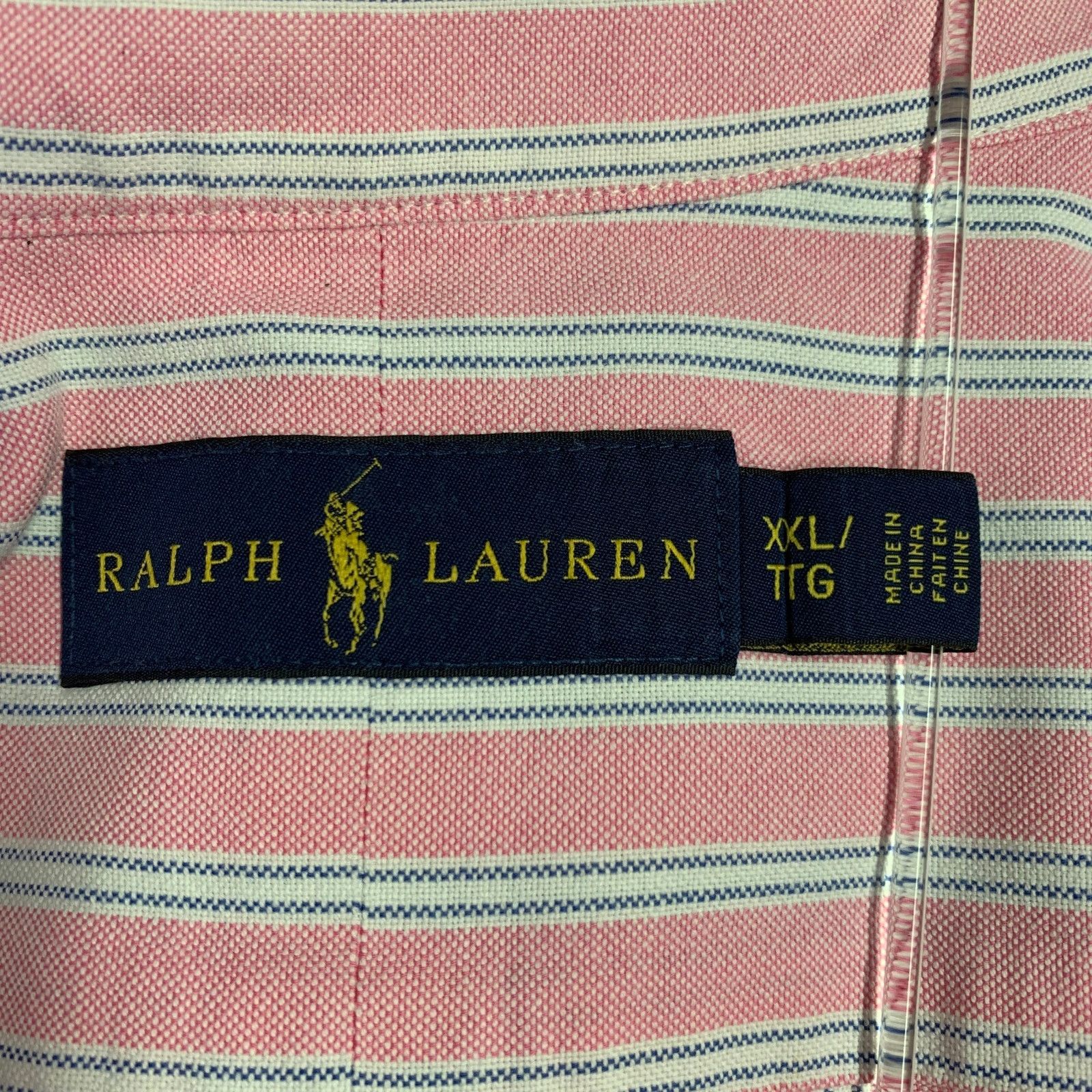 Ralph Lauren Pink White Stripe Cotton Button Down Long Sleeve Shirt Size US XXL / EU 58 / 5 - 5 Thumbnail