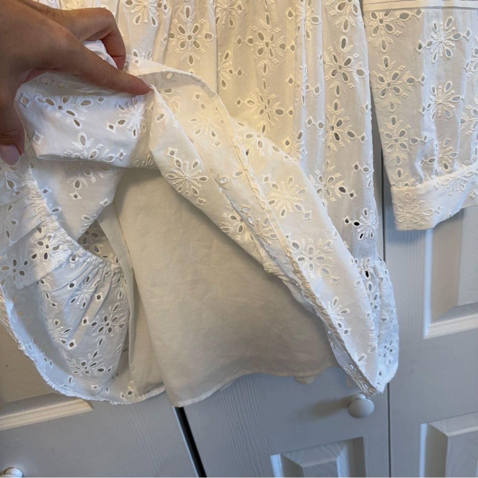 The Kooples NWT! The Kooples White Crochet Buttoned Sundress, Size 1 S Size S / US 4 / IT 40 - 16 Thumbnail