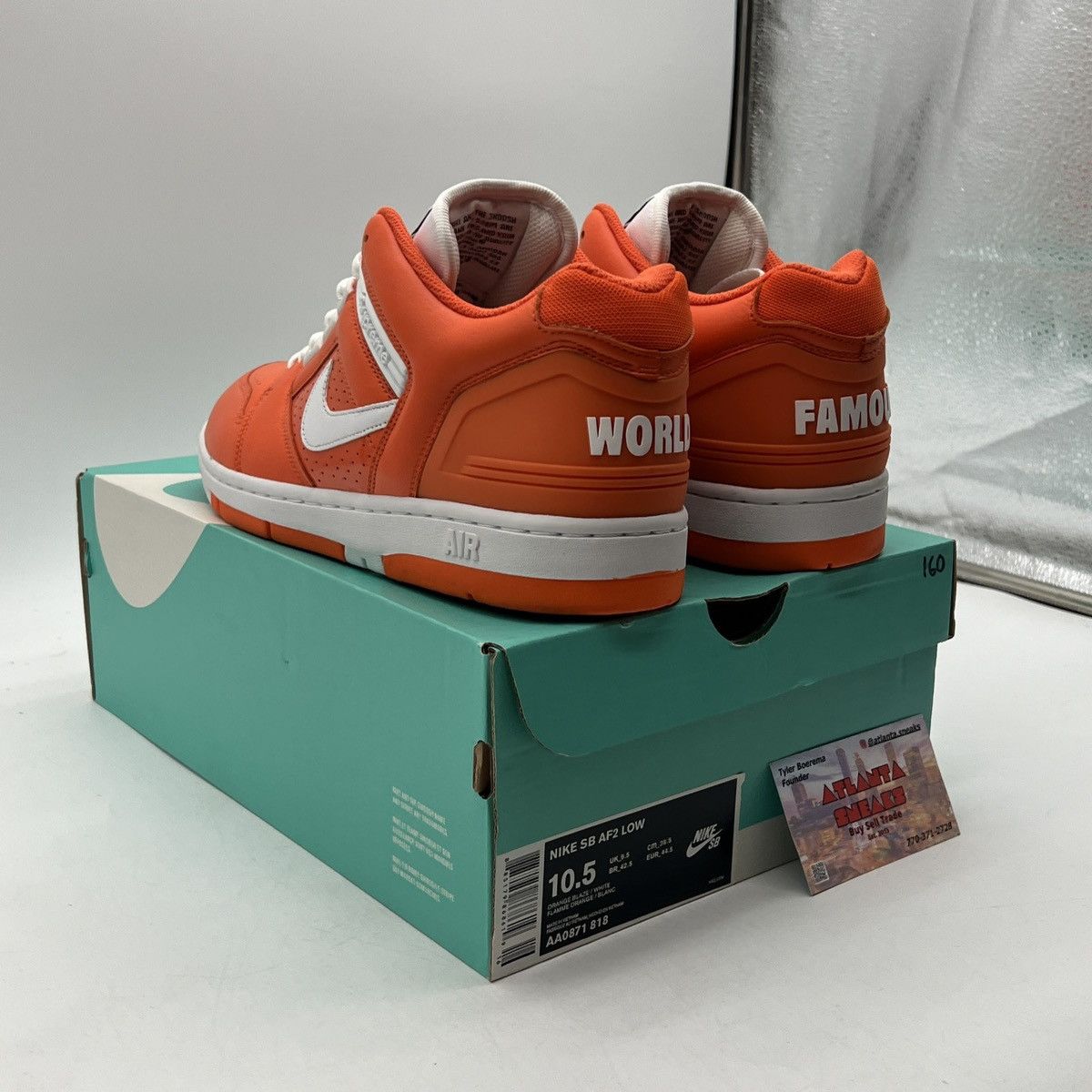 Nike Wmns x air force 2 orange Size US 10.5 / EU 43-44 - 4 Thumbnail