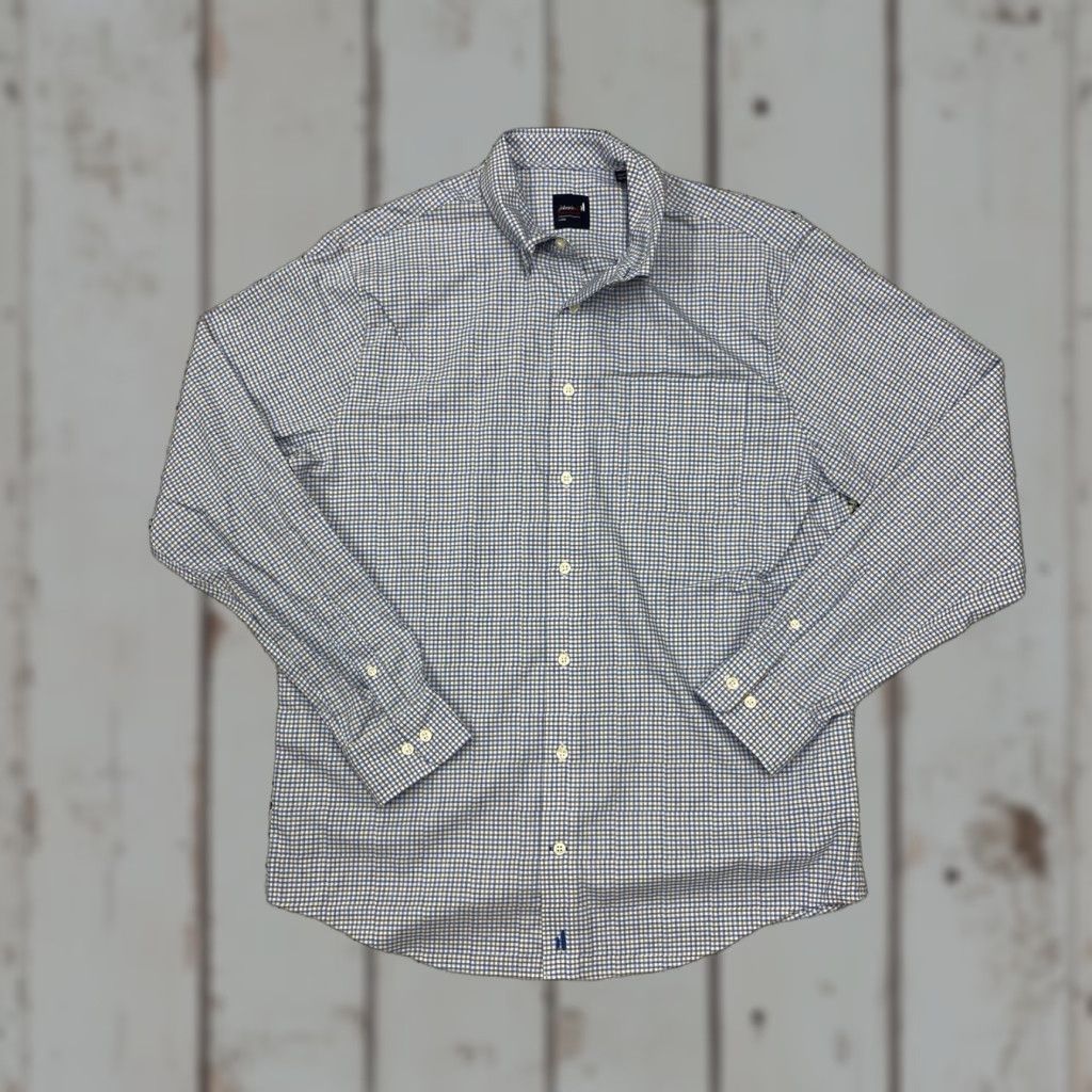 johnnie-O johnnie-O Performance Everest Button Up Shirt Blue Grey Plaid Size Large Mens Shirt Size US L / EU 52-54 / 3 - 1 Thumbnail