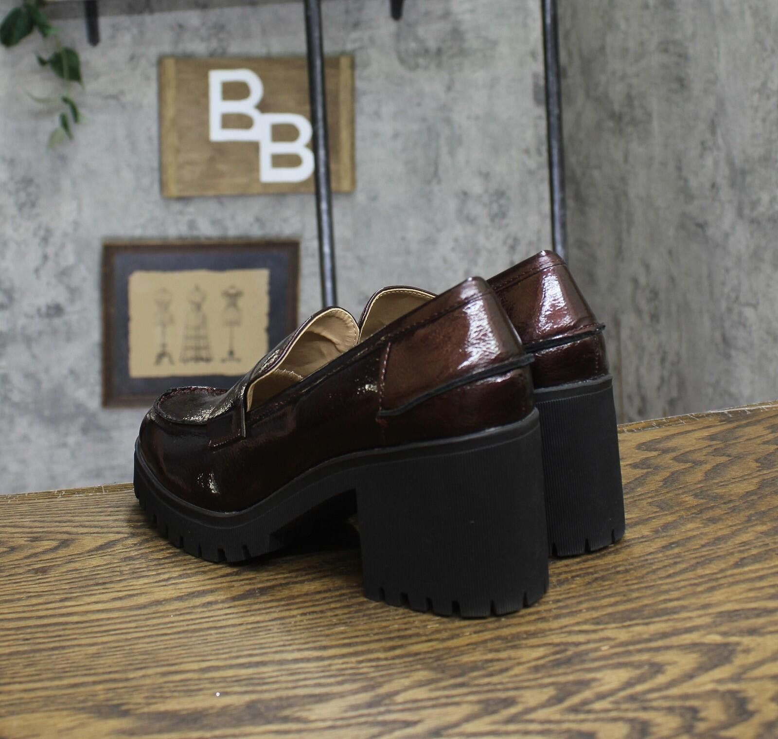 Other New Sun + Stone Womens Pumps 10019660600 Wine Pat Purple 10m Size US 10 / IT 40 - 2 Thumbnail