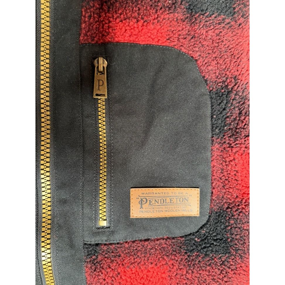 Pendleton × Vintage Pendleton Ridgeline Red Buffalo Plaid Fleece Full Zip Vest Size US M / EU 48-50 / 2 - 5 Thumbnail