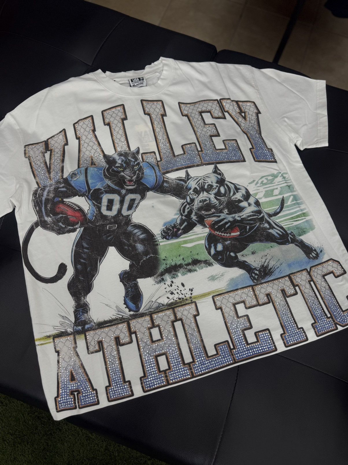Vale Valley Stone Football Tee Shirt Shiny Size XL (NEW) Size US XL / EU 56 / 4 - 2 Thumbnail