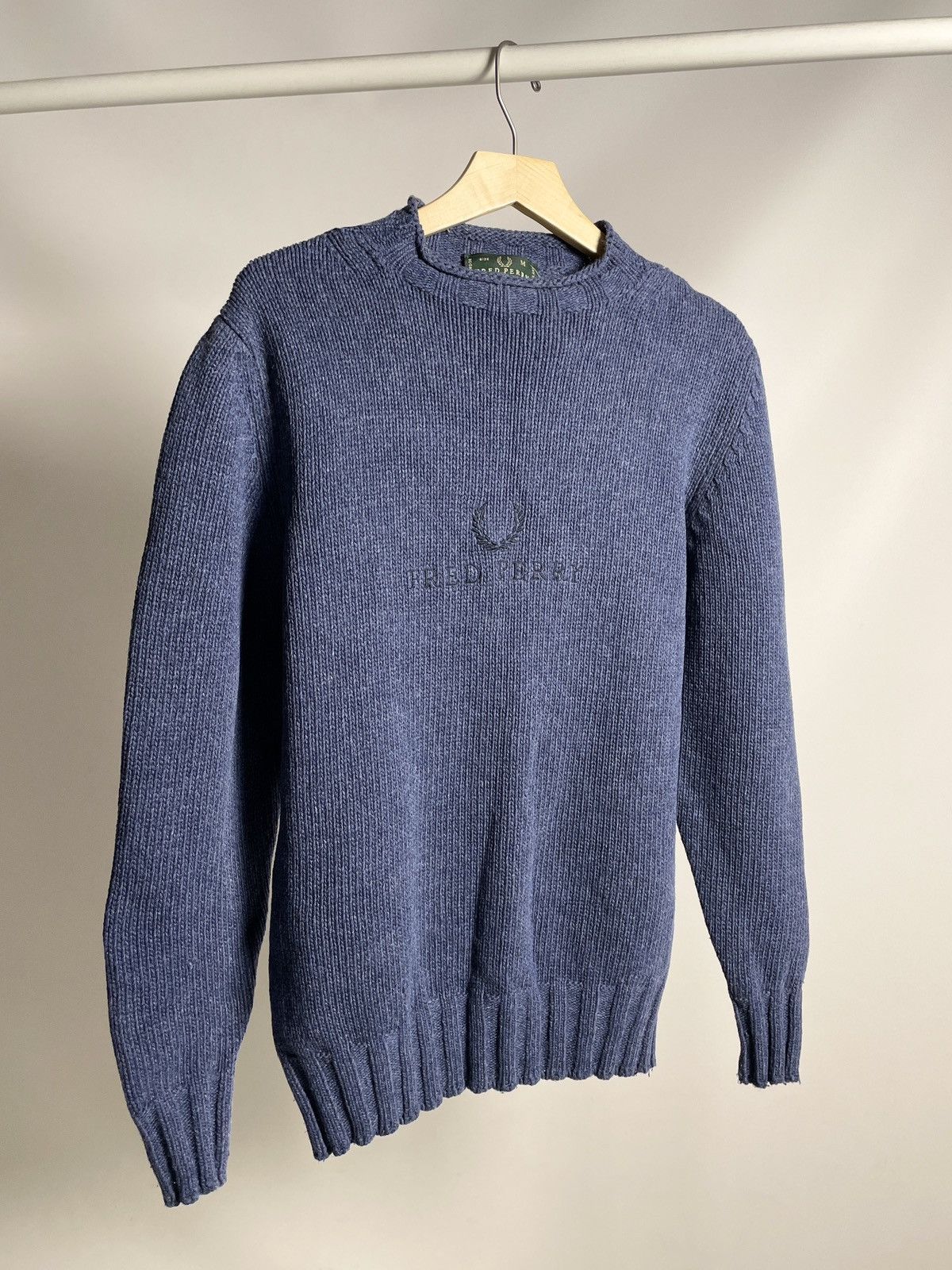 Fred Perry × Lonsdale × Vintage VINTAGE 🦕 Fred Perry Centre Logo London Knitted Sweater Size US M / EU 48-50 / 2 - 1 Thumbnail