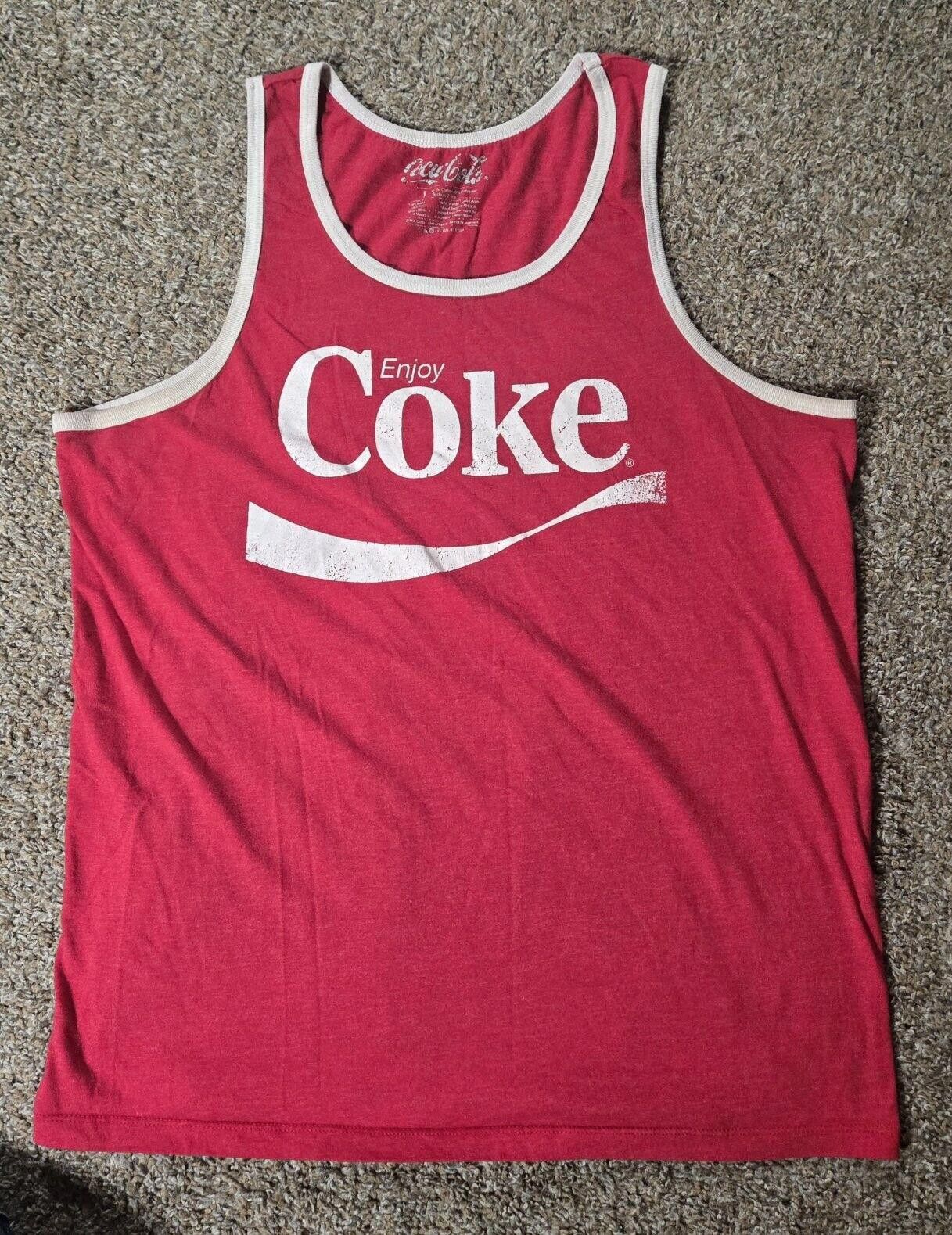 Coca Cola Red And White Coca Cola Tank Top ****See Measurements**** Size ONE SIZE - 1 Thumbnail