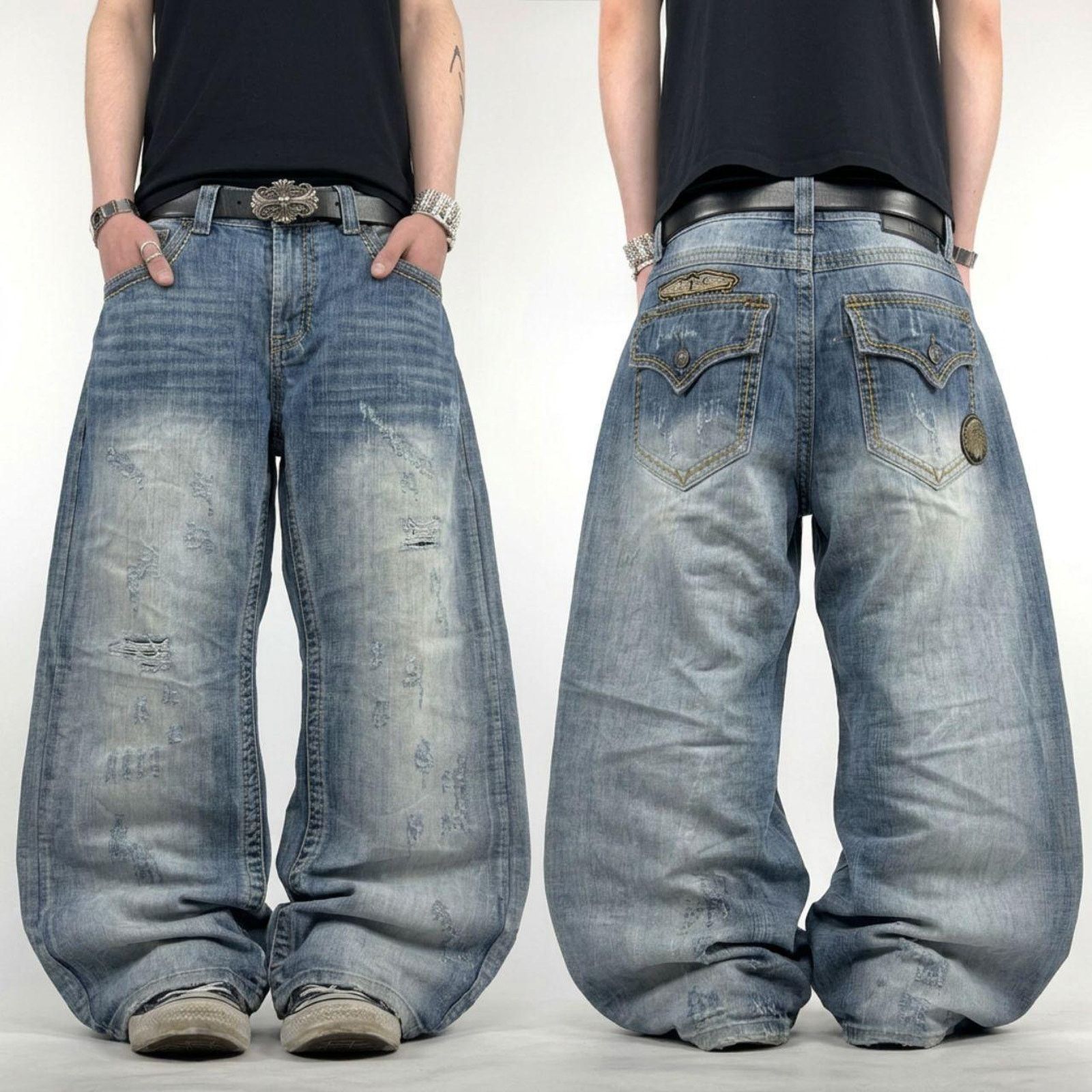 Vintage ARCHIVE Baggy Y2K Jeans / Underground Number Nine Style