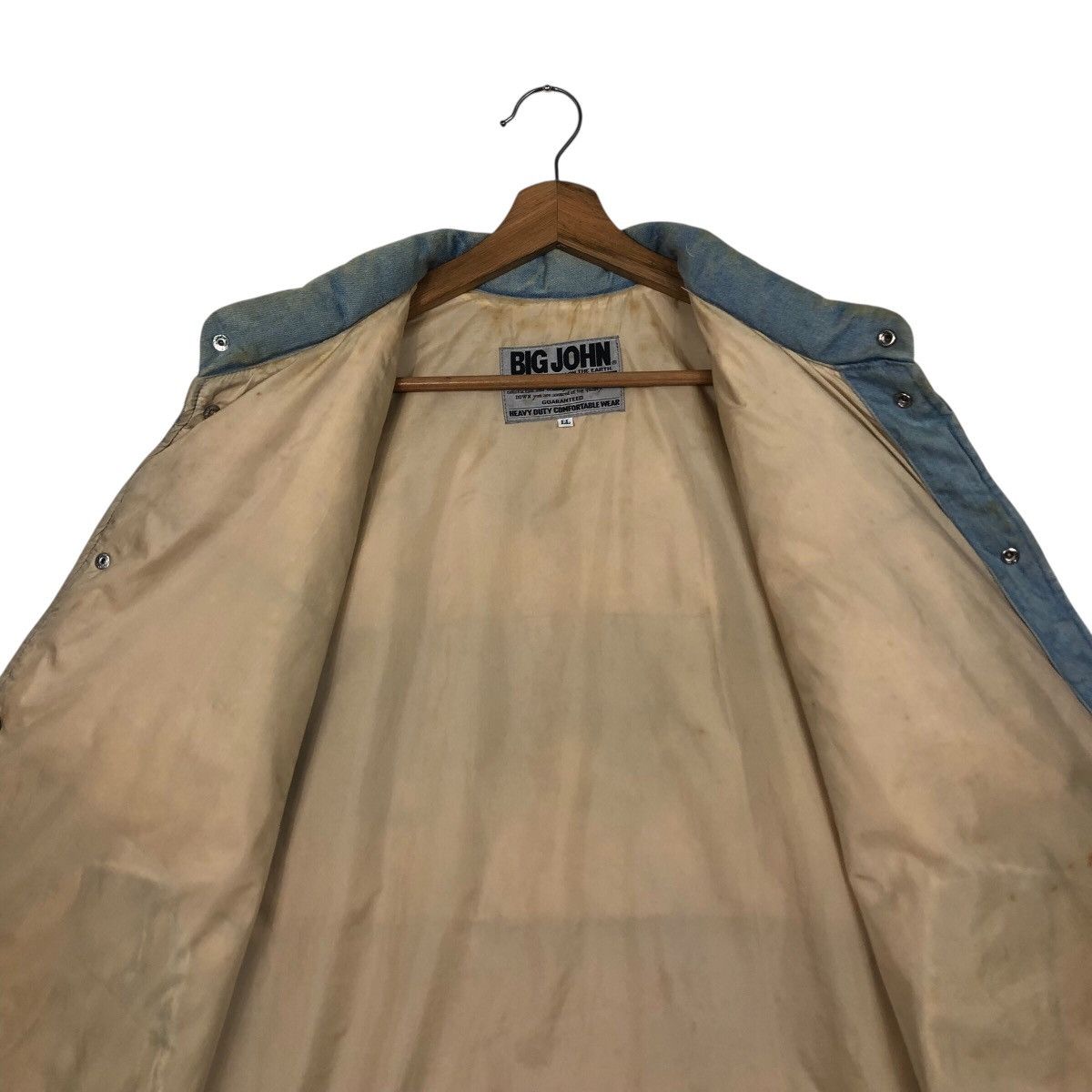Japanese Brand Big John Vintage Duck-Lined Denim Vest Size US L / EU 52-54 / 3 - 15 Thumbnail