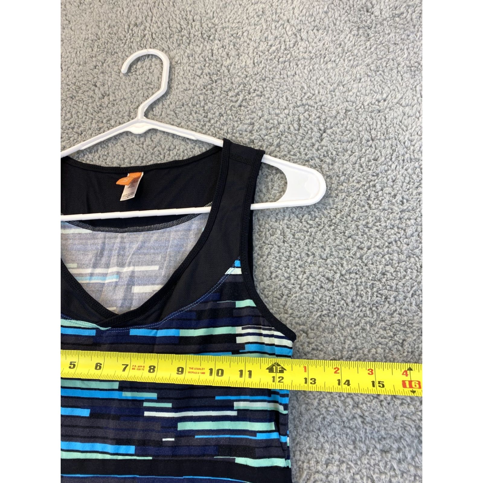 Vintage Lucy Women's Activewear Tank Top S Sleeveless Yoga Fitness Green Blue Nylon Spandex Size S / US 4 / IT 40 - 4 Thumbnail