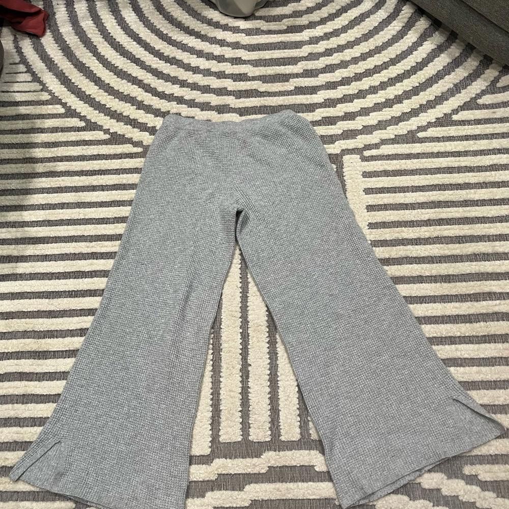 Designer Aerie waffle style flare pants Size 36" / US 14 / IT 50 - 6 Thumbnail