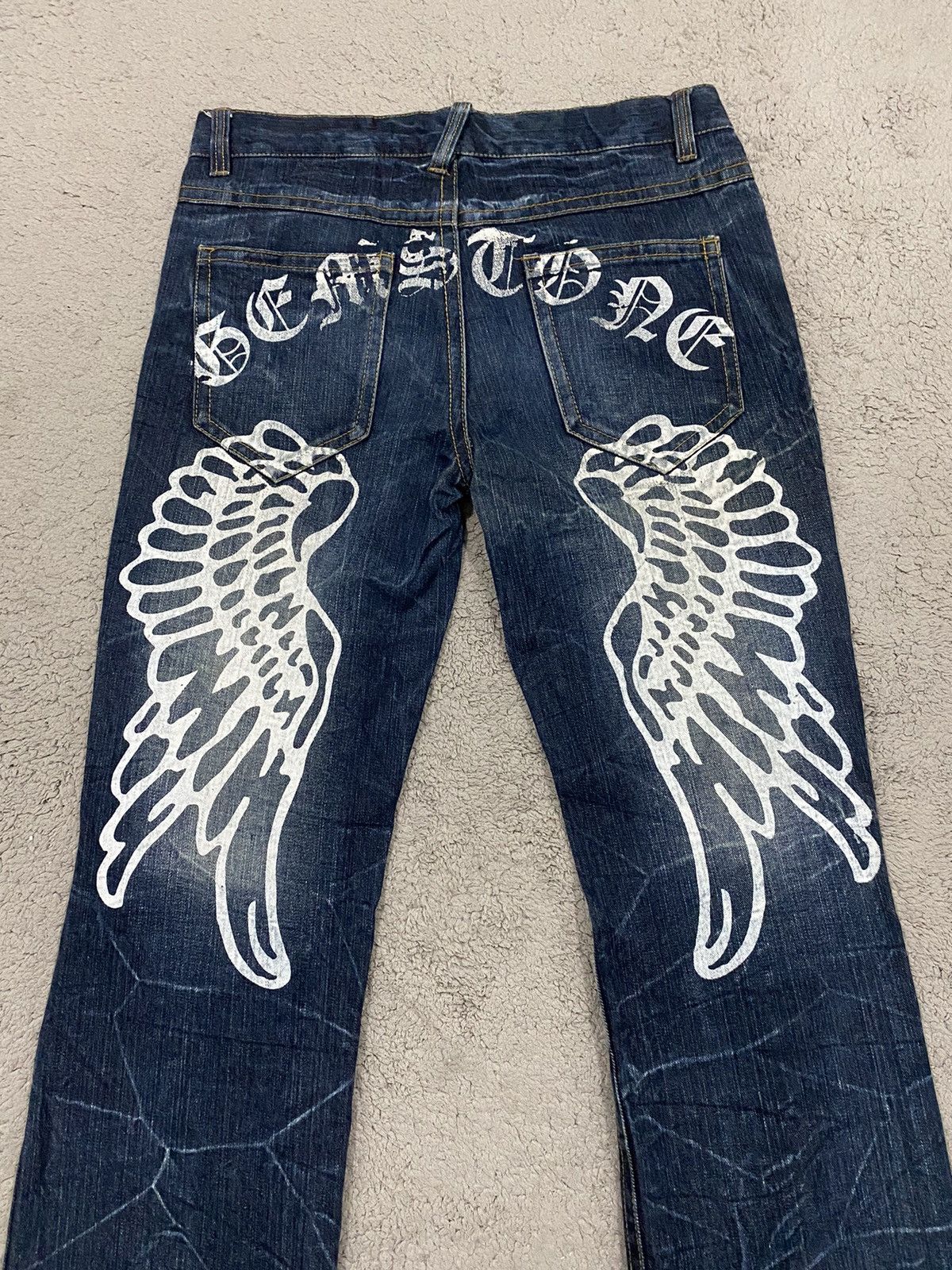 Hysteric Glamour Japanese Flare Jeans Jack Angel Denim Pants Size US 33 - 3 Thumbnail