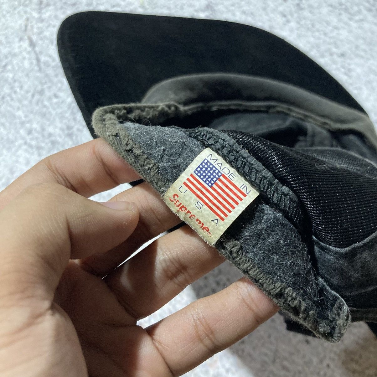 Supreme Supreme Box Logo Camp Cap Velvet Black Size ONE SIZE - 6 Thumbnail