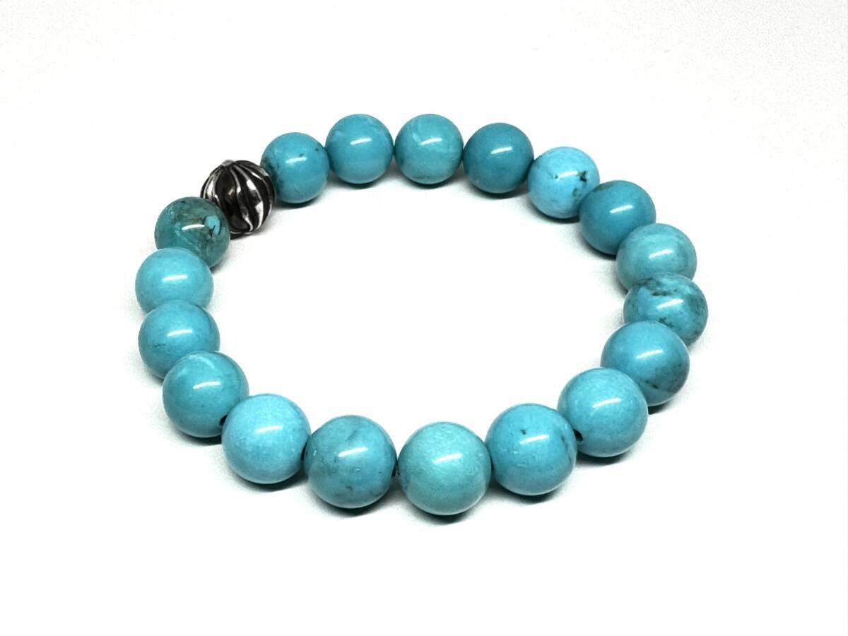 Chrome Hearts Chrome Hearts Turquoise Beaded Bracelet 925 Silver Size ONE SIZE - 3 Thumbnail