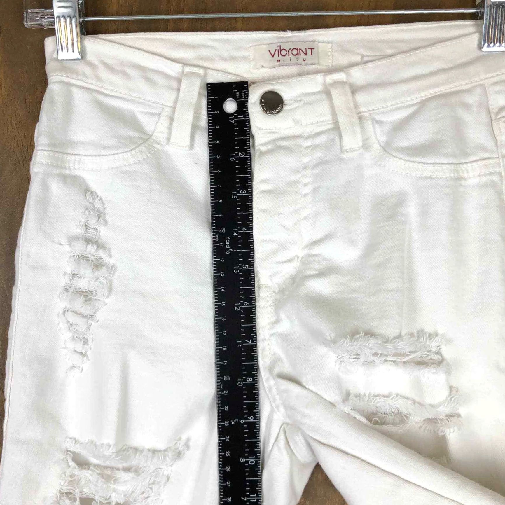 Thrasher Vibrant MIU Womens Jeans White Skinny Thrashed Destroyed Bikercore Stretch 3 Jeans Women Slim White Distressed 5-Pocket Denim Size 26" / US 2 / IT 38 - 5 Thumbnail