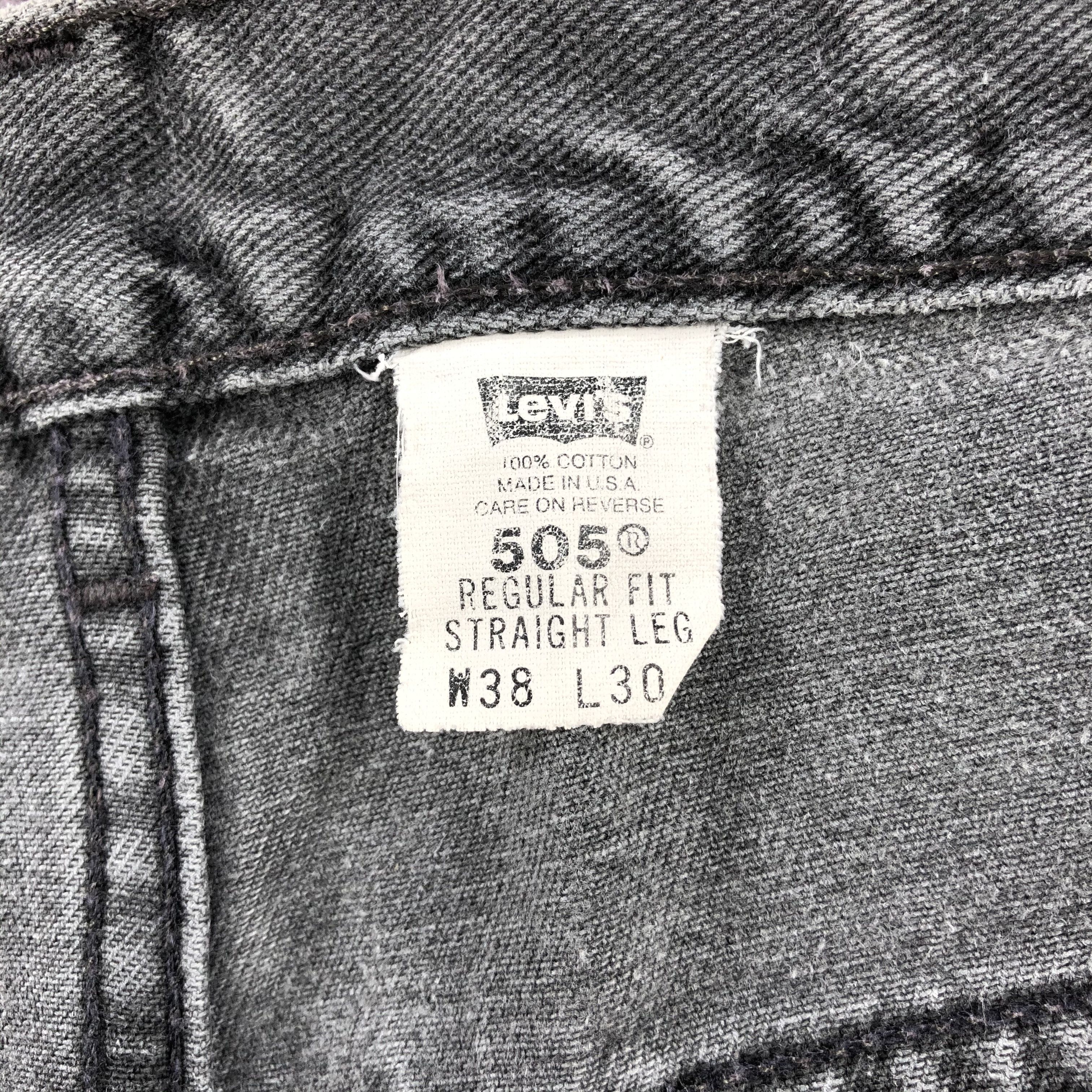 Levi's × Vintage 90s Vintage Faded Black Levis 505 Jeans-JM2630 Size US 37 - 17 Thumbnail