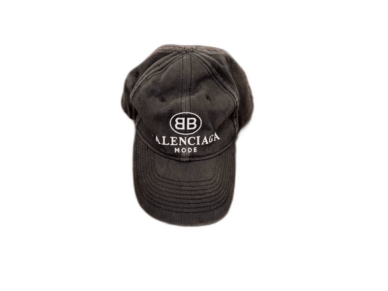 balenciaga black embroidered baseball cap