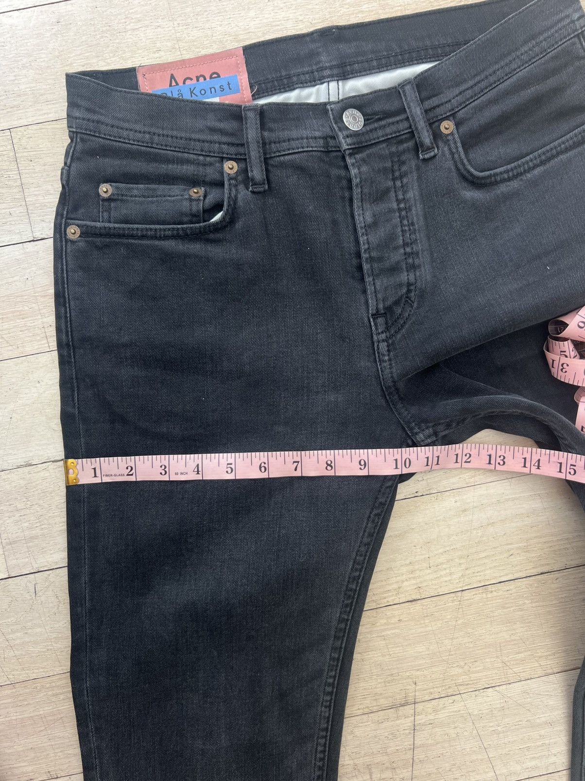 Acne Studios Acne Studios - River Used Blk Jeans (29/32) Size US 29 - 14 Thumbnail