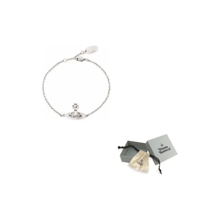 Vivienne Westwood Vivienne Westwood Silver Pina Bas Relief Bracelet 0079 Size ONE SIZE - 1 Thumbnail