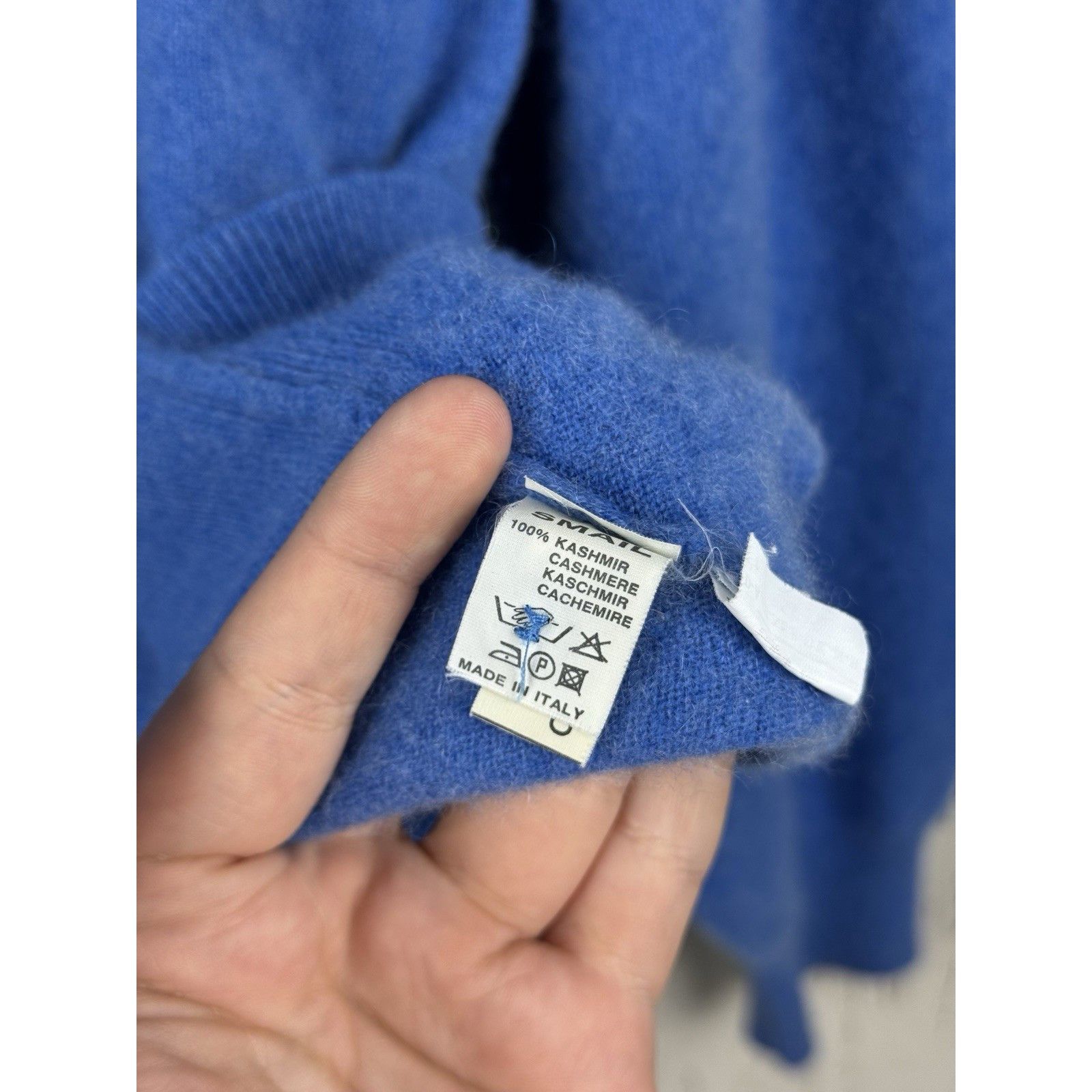 Brunello Cucinelli BRUNELLO CUCINELLI Blue Long-Sleeved Sweater Cashmere Polo S Size US XL / EU 56 / 4 - 9 Thumbnail