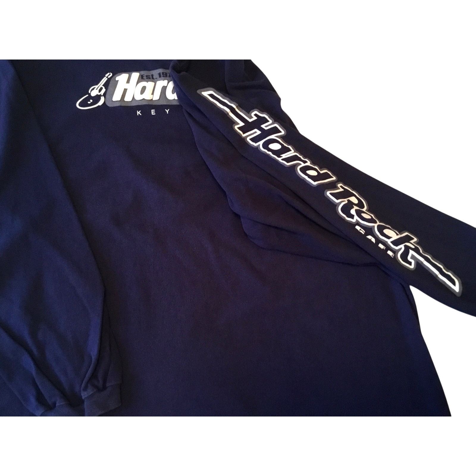 Hard Rock Cafe Hard Rock Cafe Key West Long Sleeve Navy Blue T-Shirt XL Size US XL / EU 56 / 4 - 4 Thumbnail