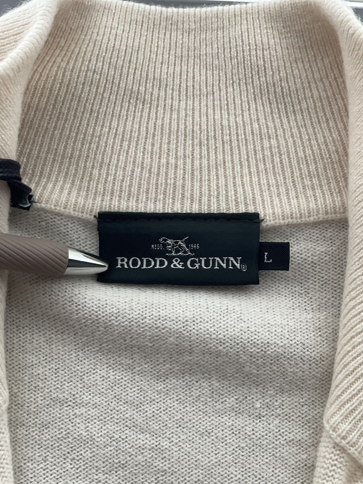 Rodd & Gunn Rodd & Gunn Cashmere Quarter Zip Sweater - Size L Size US L / EU 52-54 / 3 - 3 Thumbnail