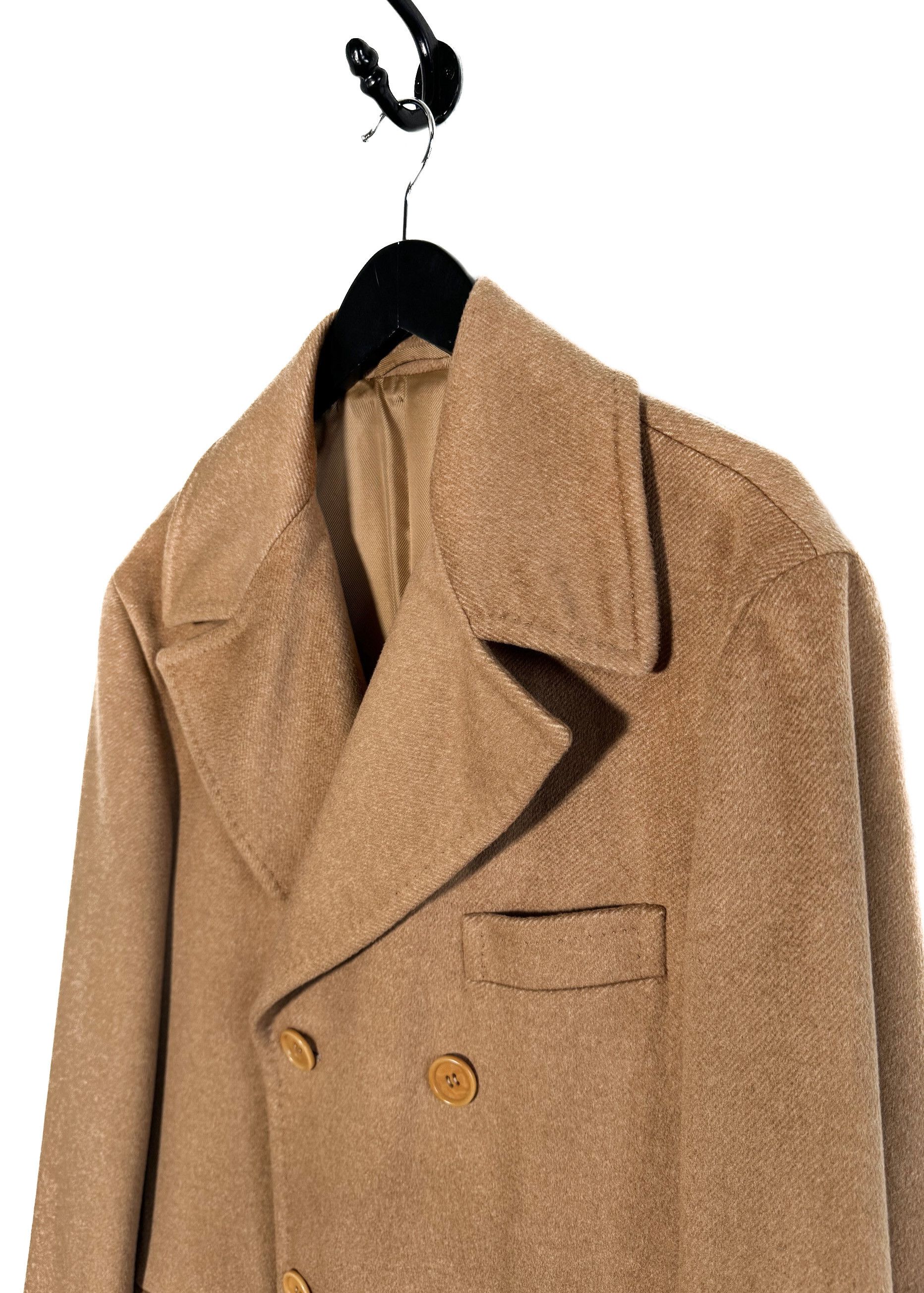 Kiton Kiton Beige Tan Cashmere Double Breasted Coat Size US L / EU 52-54 / 3 - 3 Thumbnail