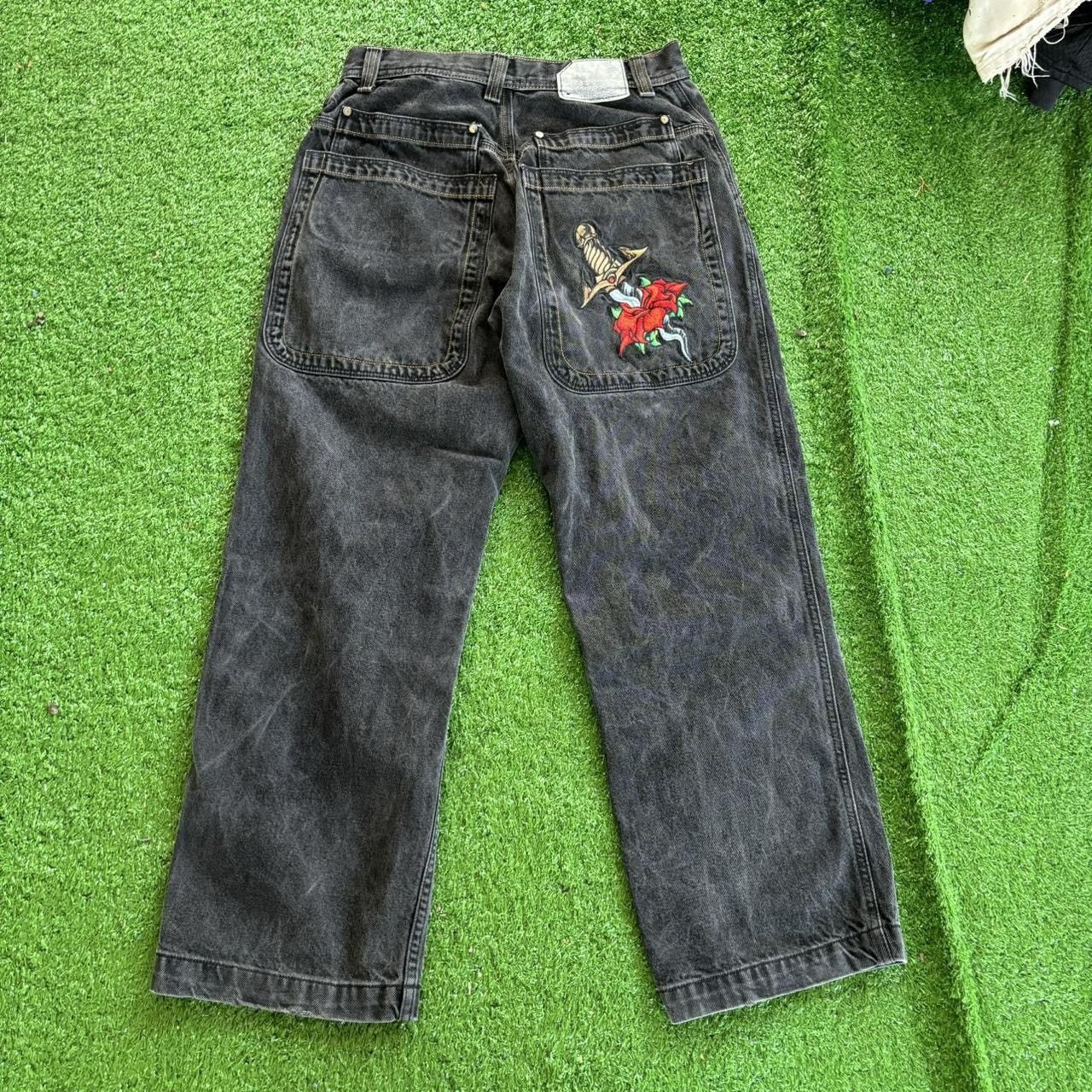 JNCO Vintage JNCO Rose Sword Dagger Jeans Size US 31 - 4 Thumbnail