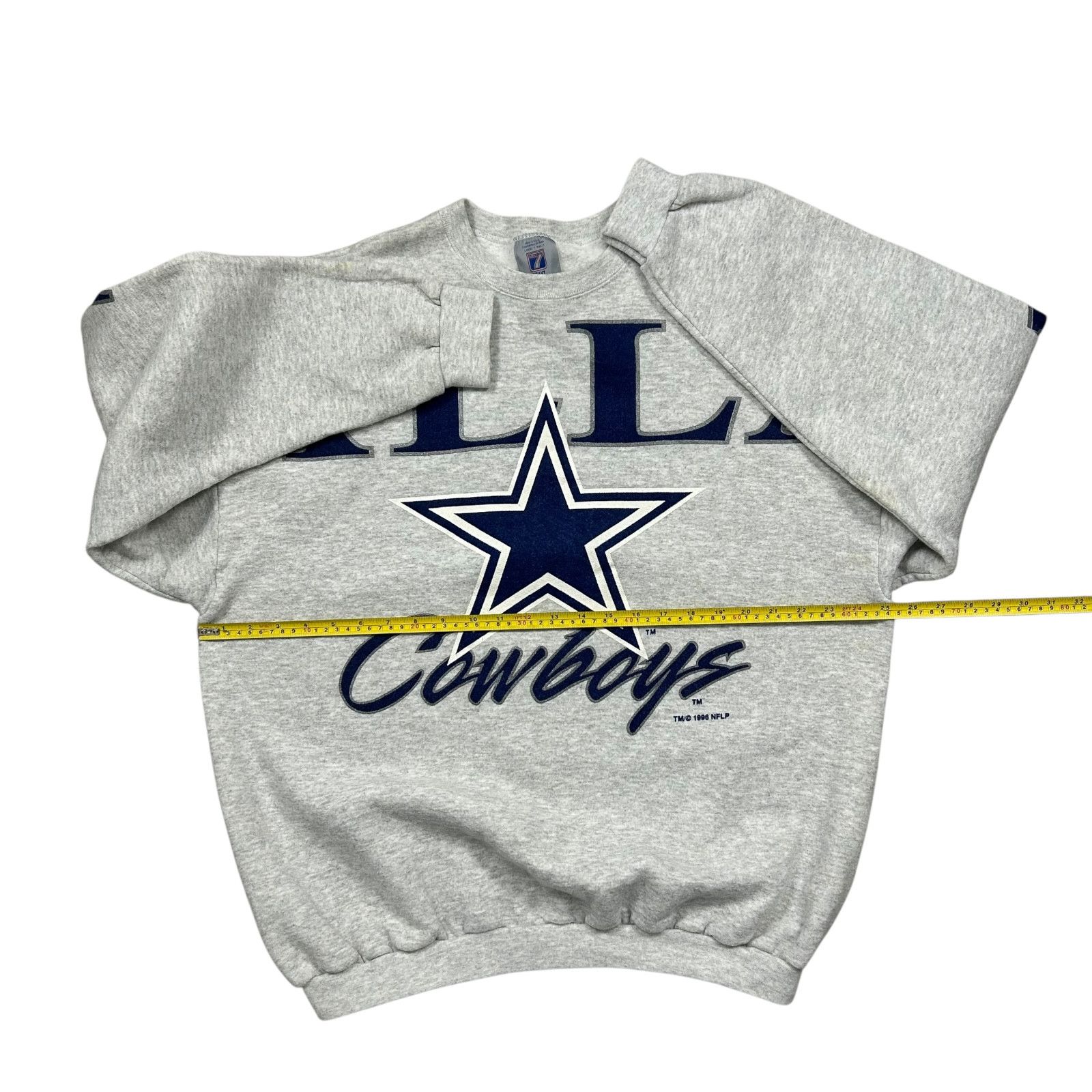 NFL VTG 90s DALLAS COWBOYS 1996 LOGO 7 SWEATSHIRT SPELL OUT Size US XL / EU 56 / 4 - 10 Thumbnail