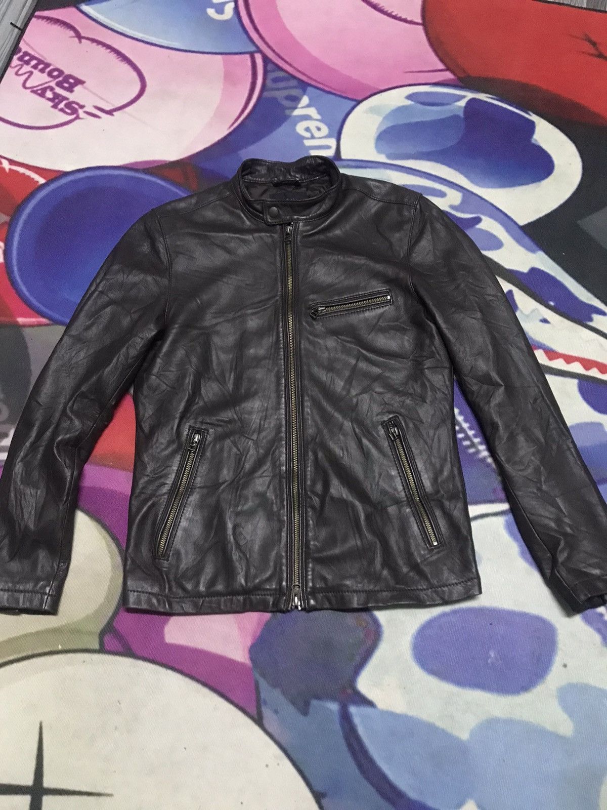 Japanese Brand × Vintage Vintage leather jacket Size US L / EU 52-54 / 3 - 1 Thumbnail