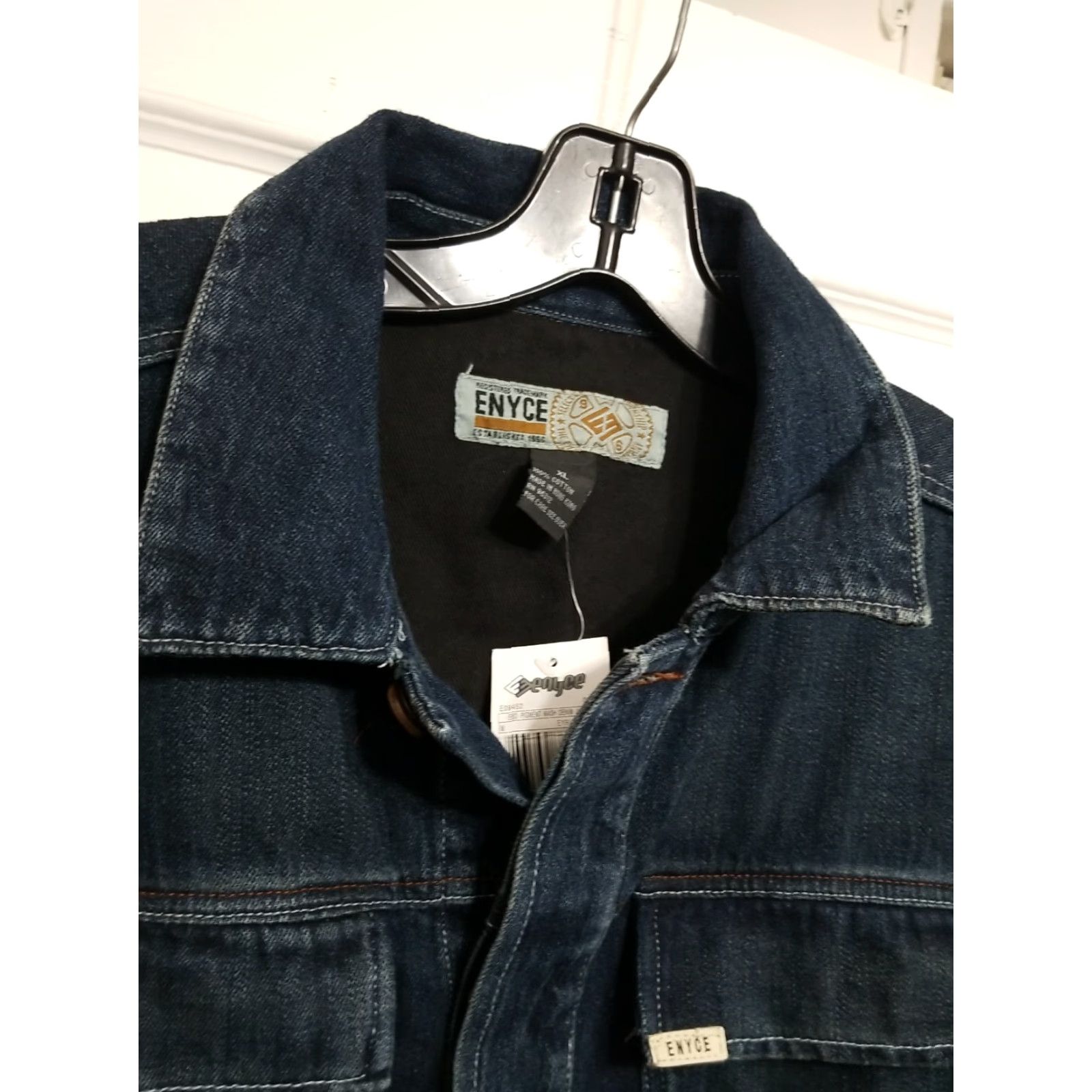 Enyce VINTAGE Enyce Denim UTILITY Jean Jacket XL Blue Mens Button-Down Collar Jacket Size US 36 / EU 52 - 2 Thumbnail