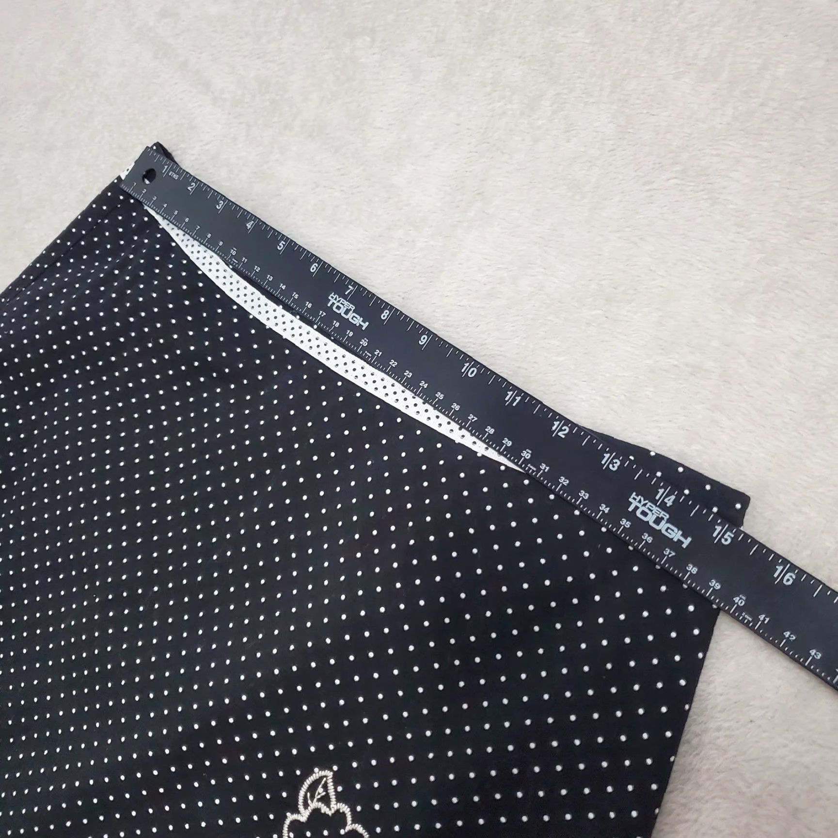 Etro VINTAGE Joe Benbasset Skirt Women A-Line Short 9 Black White Polka Dot Flower Applique Retro Size 30" / US 8 / IT 44 - 6 Thumbnail