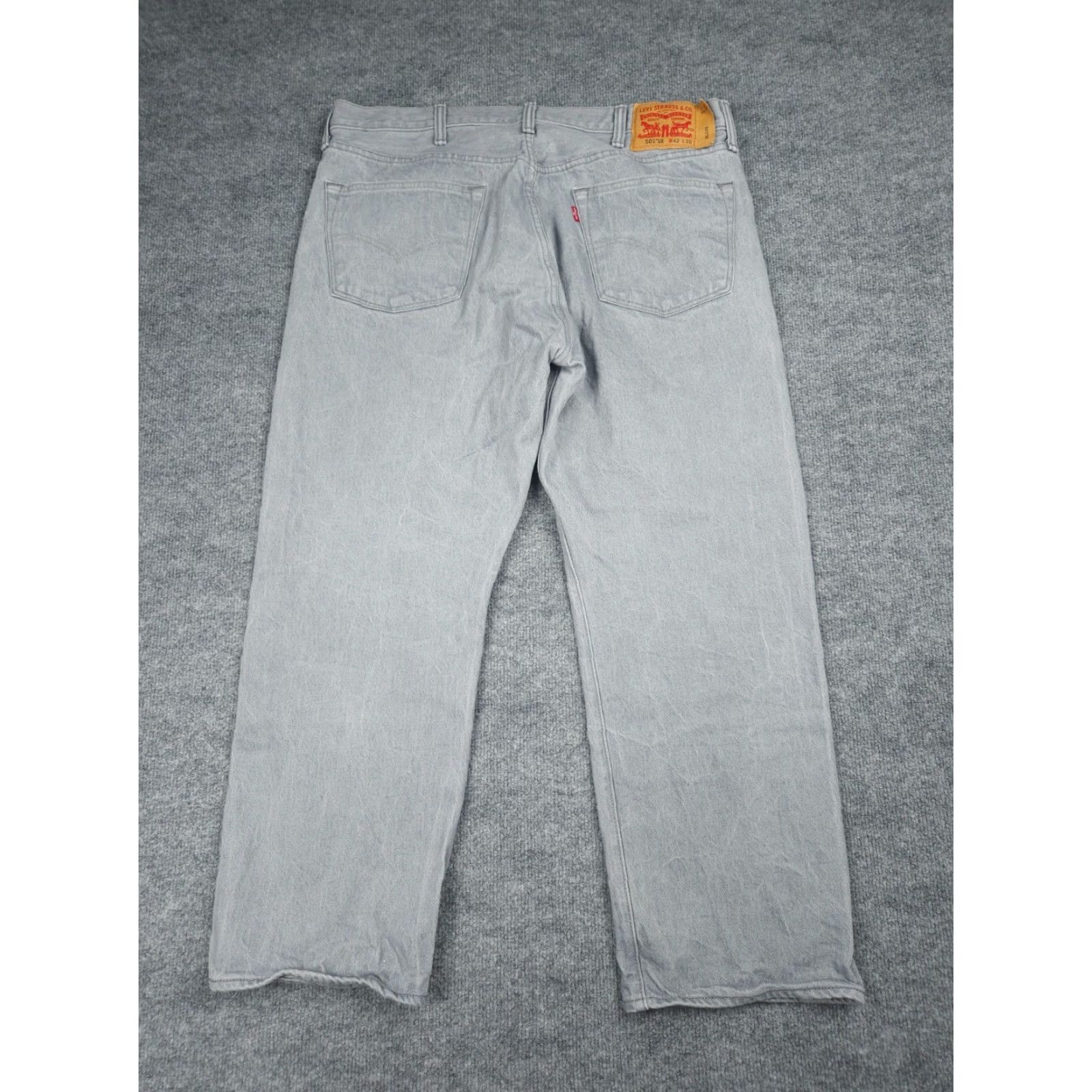 Levi's Levi's 501xx Jeans Mens 38 x 28 Gray Denim Classic Straight Regular Fit 5-Pocket Denim Cotton Button Closure Size US 38 / EU 54 - 2 Thumbnail