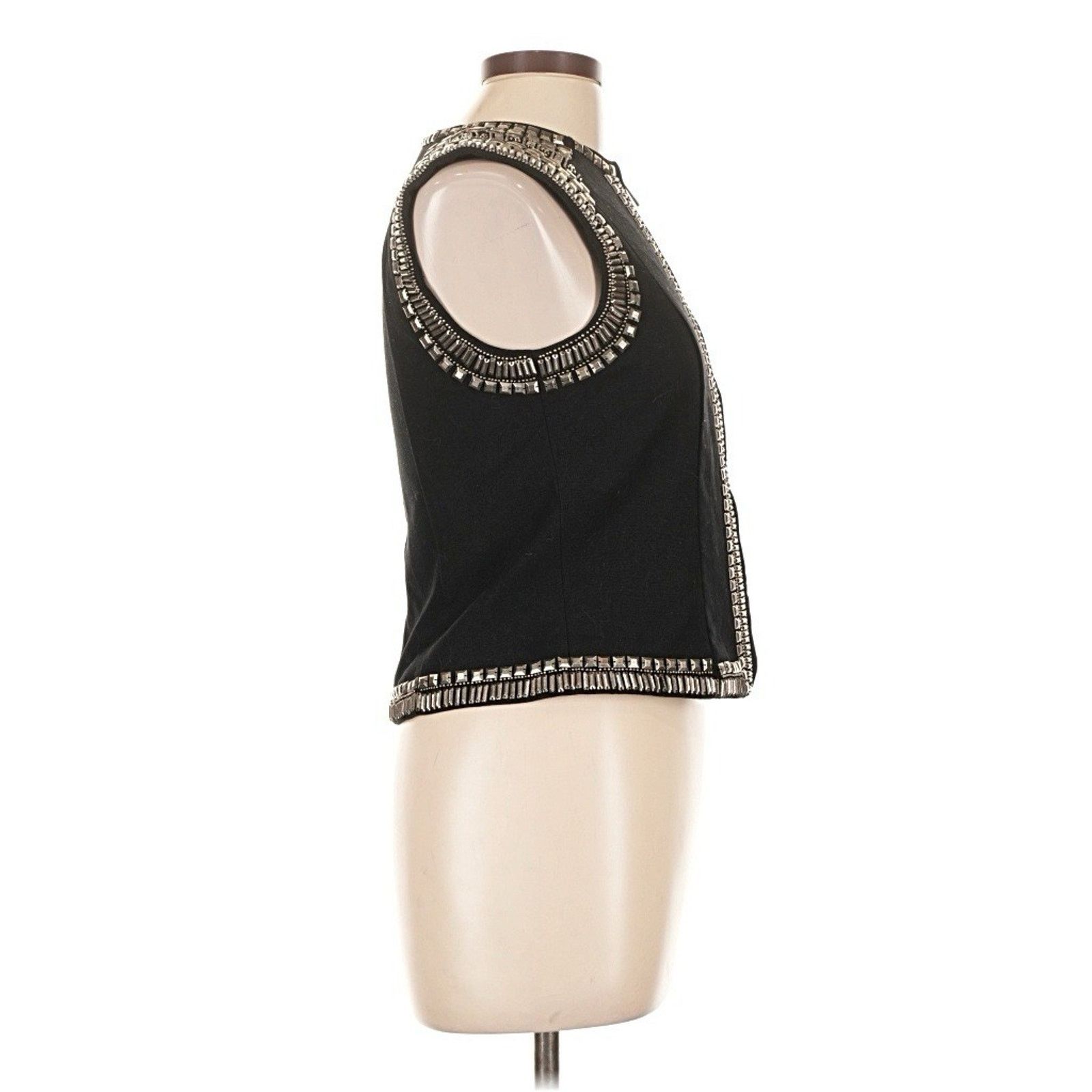 H&M NWT H&M Icons Black Silver Studded Rocker Vest 10 Size L / US 10 / IT 46 - 4 Thumbnail