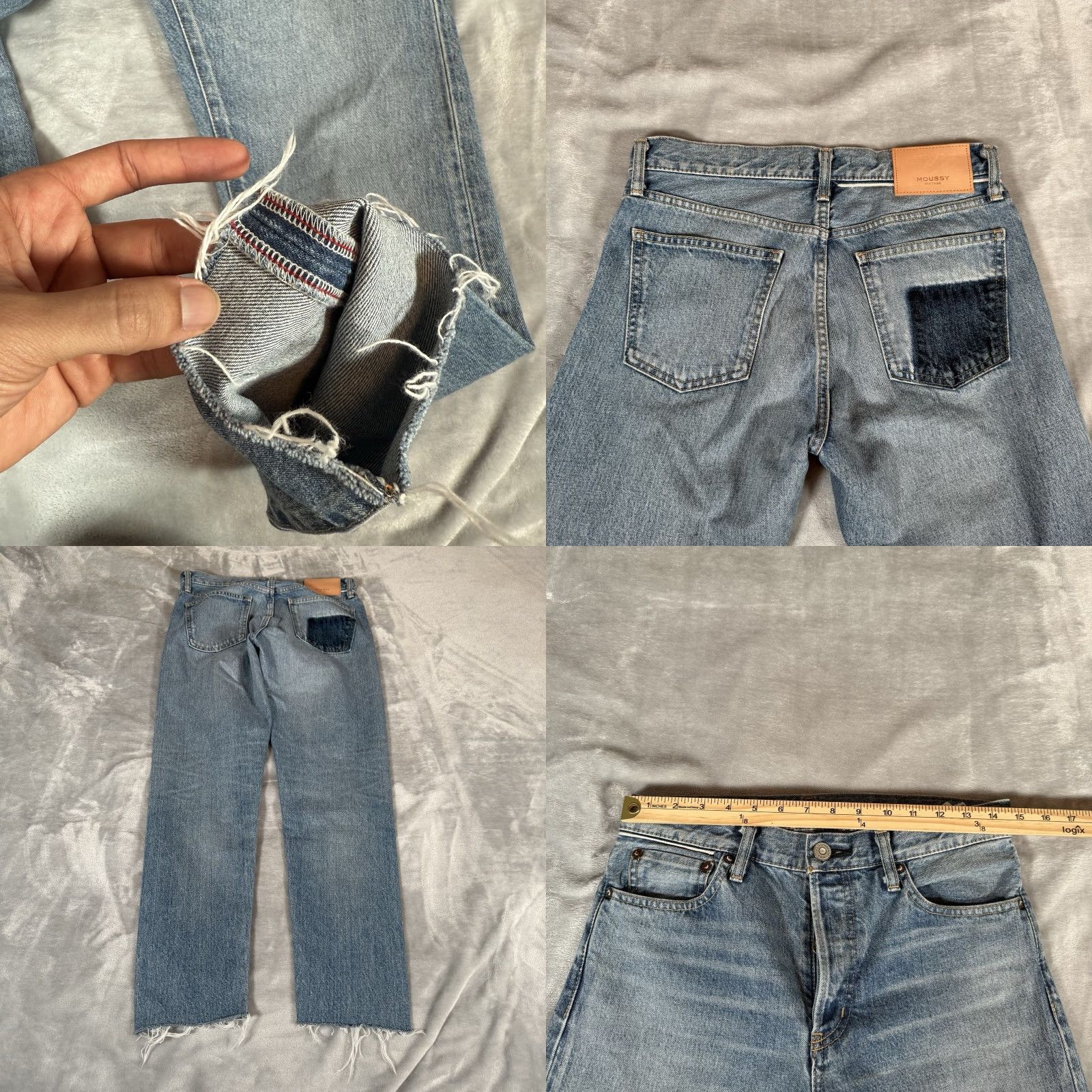 MOUSSY Moussy Vintage Jeans Women Size 27 Slim Fit Distressed Blue Denim Made in Japan Size 27" / US 4 / IT 40 - 8 Thumbnail