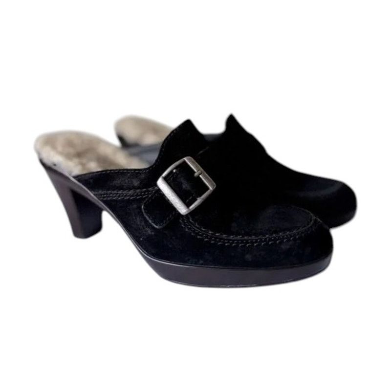 Ugg UGG Suede Leather Sheepskin Shearling Isabella Clogs Heels Size US 9.5 / IT 39.5 - 1 Thumbnail