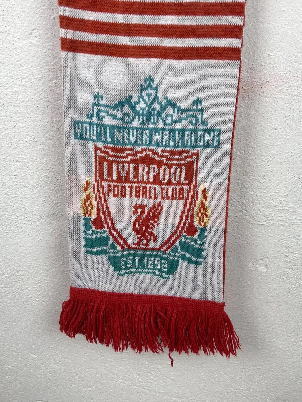 Adidas 00s Vintage Liverpool FC x Adidas 2007 Rare Muffler Scarf Size ONE SIZE - 10 Thumbnail