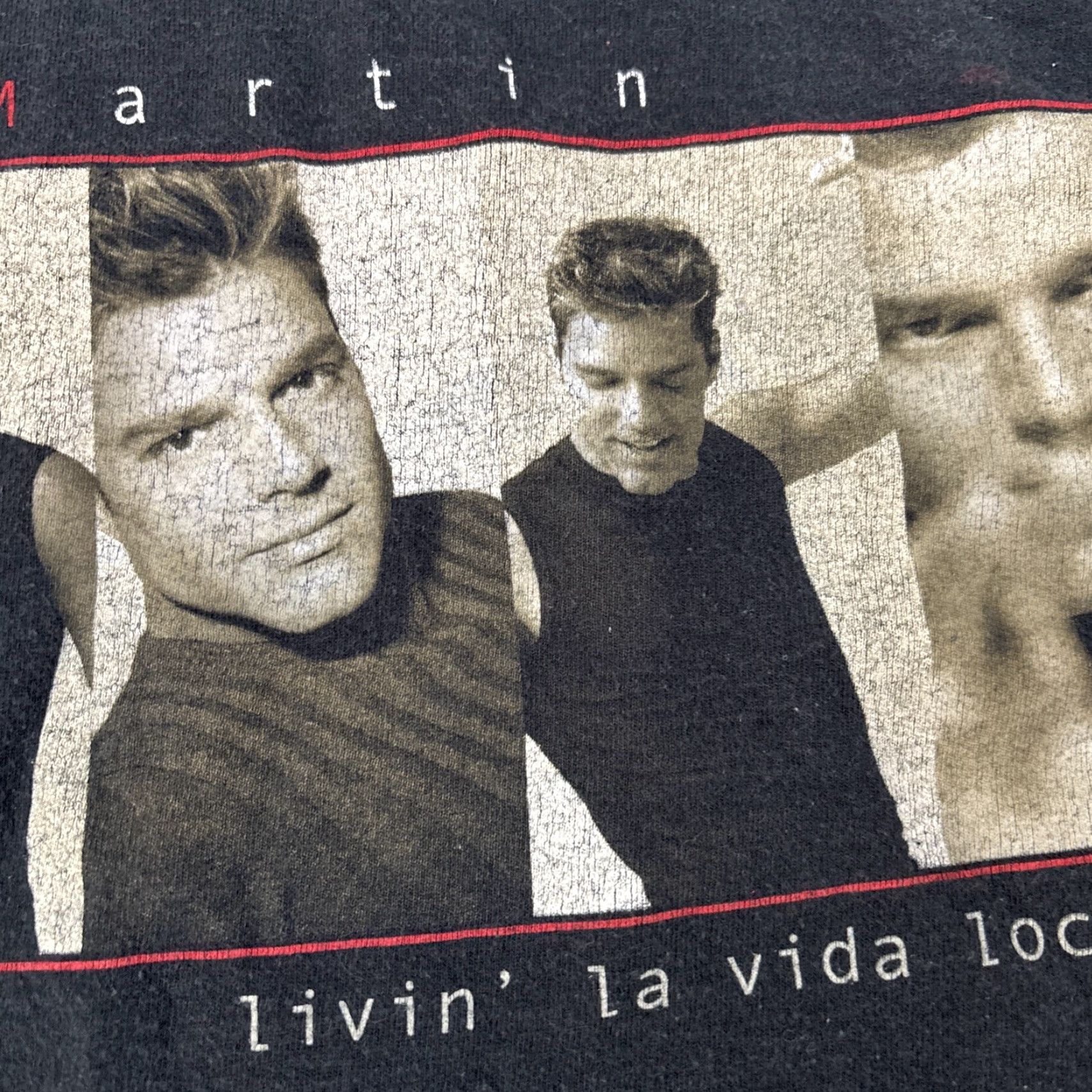 Vintage VINTAGE Winterland Ricky Martin Shirt Mens M Black 1999 Livin La Vida Loca Tour Concert 90s Mens White T-Shirt Size US M / EU 48-50 / 2 - 5 Thumbnail
