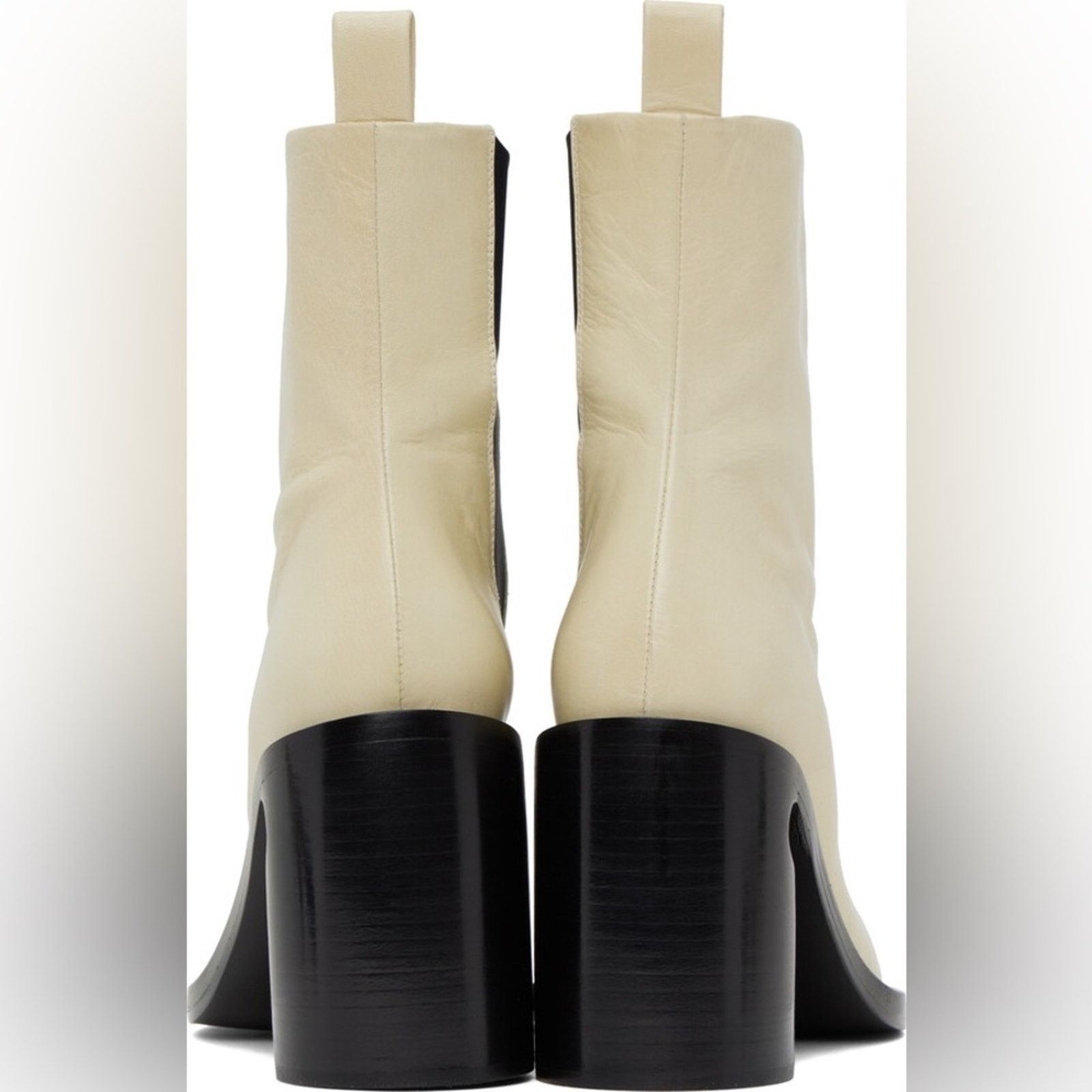Jil Sander Jil Sander Neutral 80 Dune Leather Pointy Ankle Tripon Boots Size US 8 / IT 38 - 5 Thumbnail