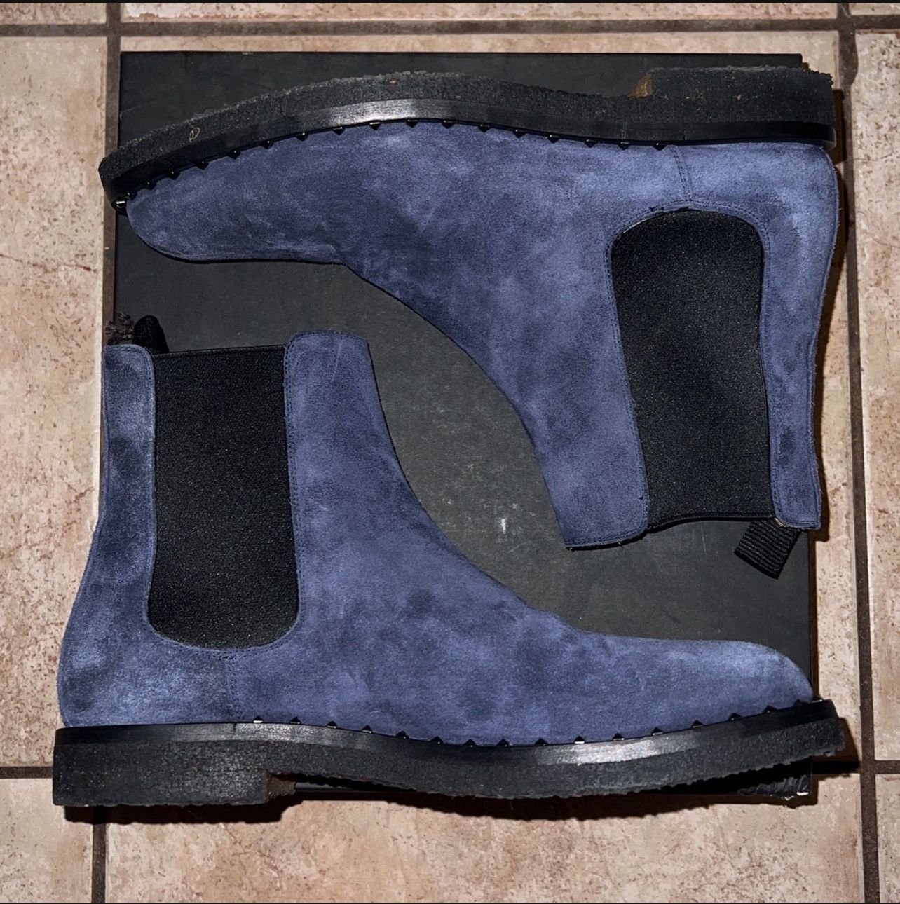 Valentino Valentino Navy Blue Suede Boots/Shoes Size US 9.5 / EU 42-43 - 1 Thumbnail