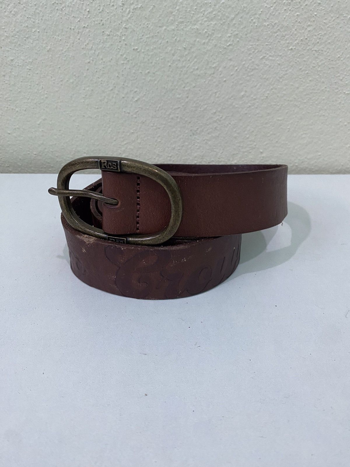 Leather Rodeo Crown Leather Buckle Belt Size ONE SIZE - 3 Thumbnail