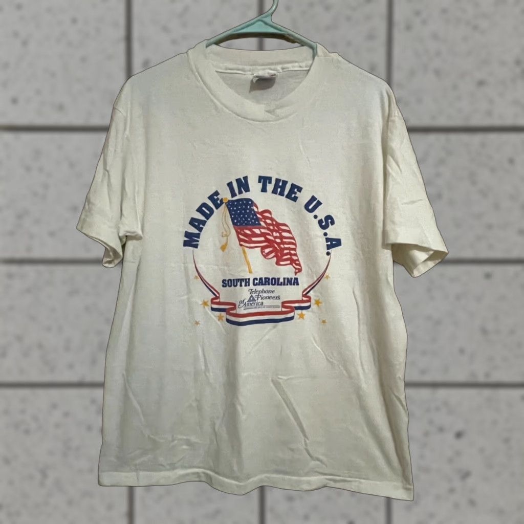 Hanes VINTAGE Hanes 50/50 T-Shirt Shirt Mens Medium White USA Made 50/50 Graphic Tee 90s USA Animals City Hipster Heavyweight Size US M / EU 48-50 / 2 - 1 Thumbnail