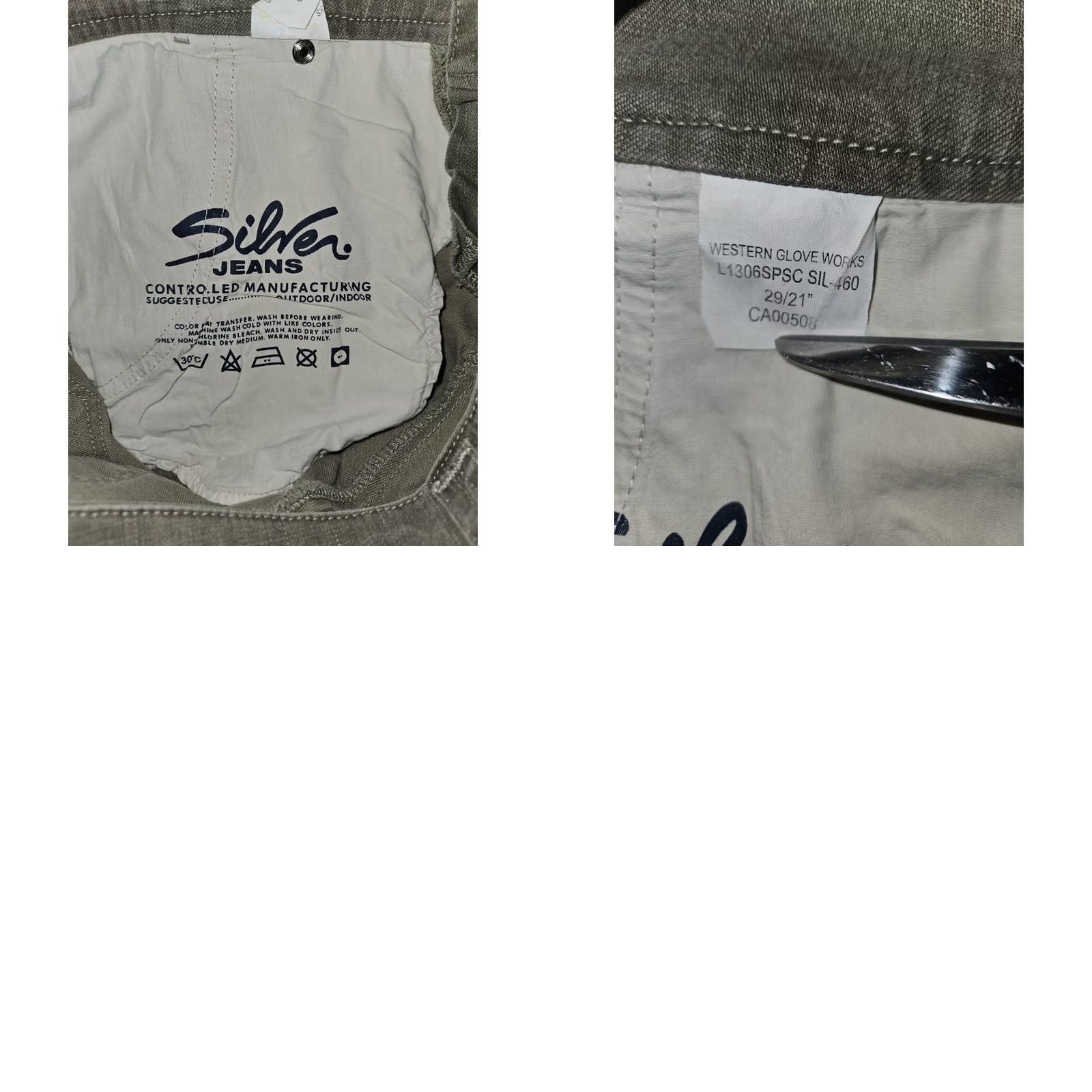 Silver Jeans Co. VINTAGE Silver Jeans Capris Womens 29 Gray Low Rise Flap Pockets Y2K Slit Casual Preppy Size 29" - 9 Thumbnail