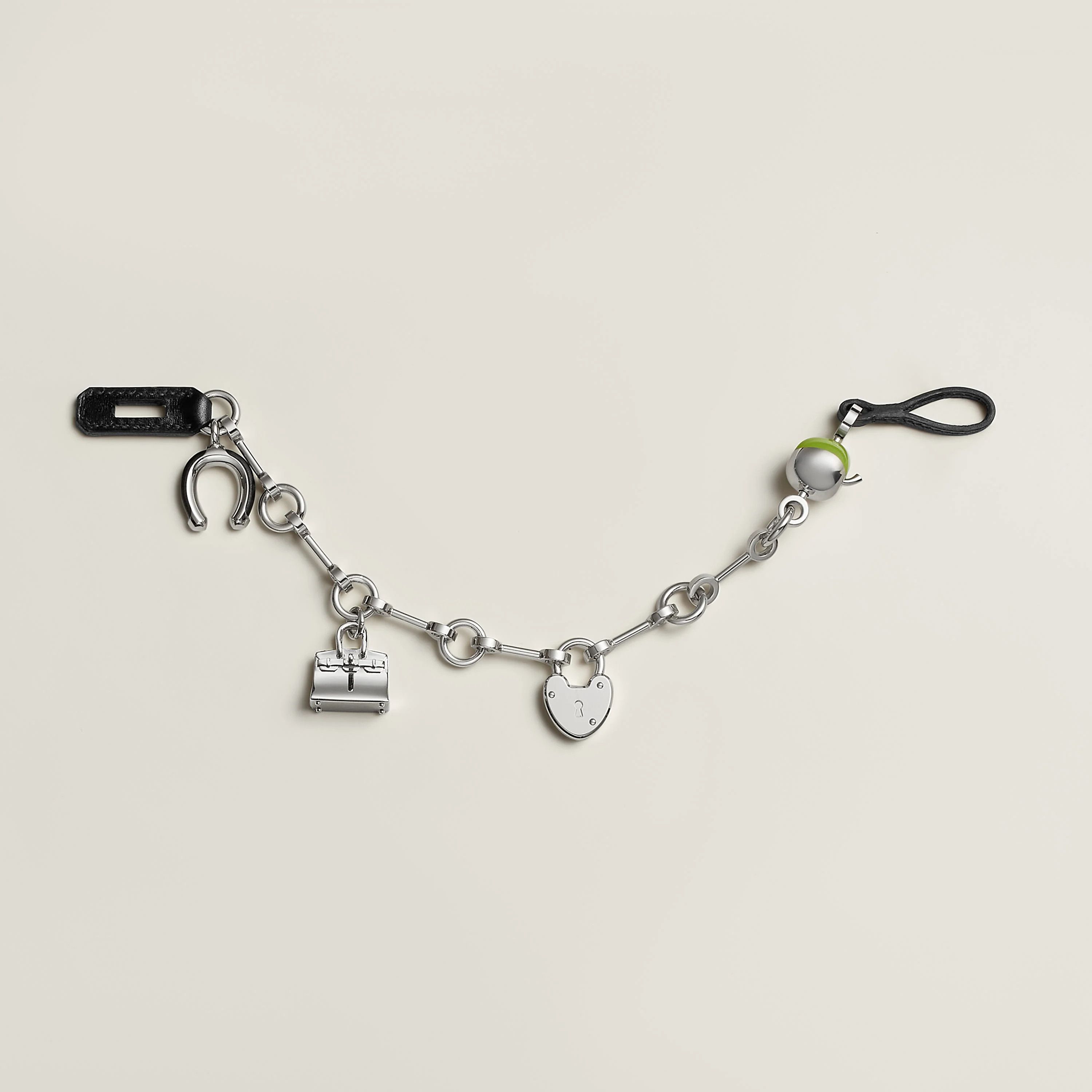 Hermes Hermes Bijou De Sac Charm Green Apple Birkin Kelly Black Bag Size ONE SIZE - 1 Thumbnail