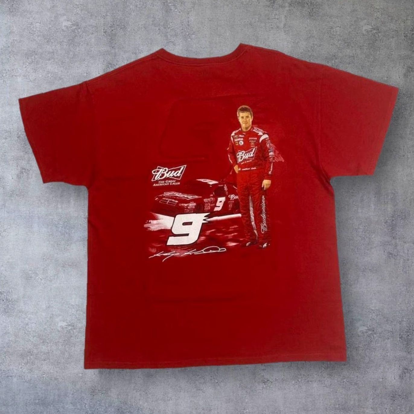 NASCAR Nascar Budweiser “Kasey Kahne” Motorsports Graphic Red T-Shirt XL Large Men Size US L / EU 52-54 / 3 - 2 Thumbnail