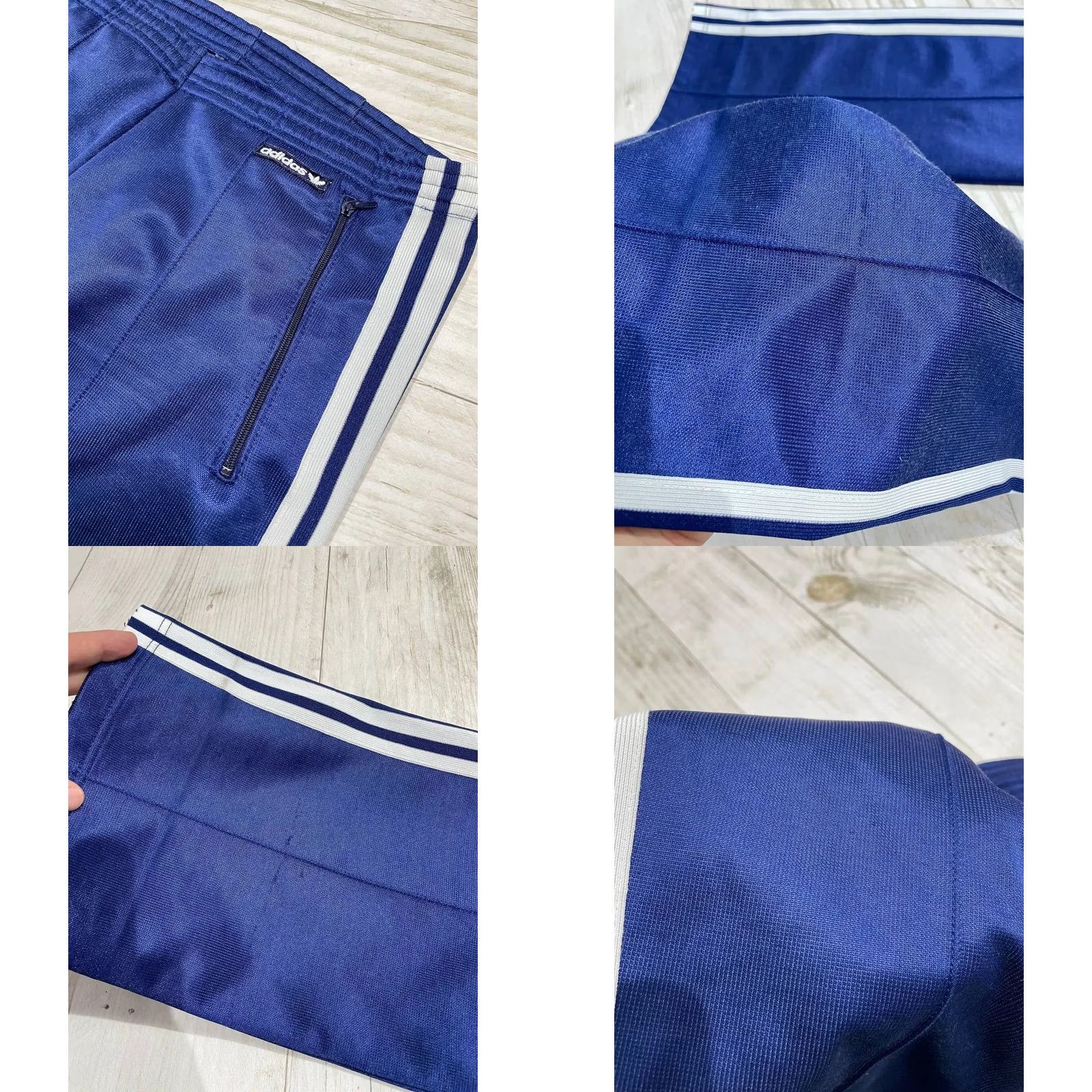 Adidas VINTAGE adidas Tracksuit Jacket Pant 2 Piece Men Size M Blue 80s Size 40R - 10 Thumbnail